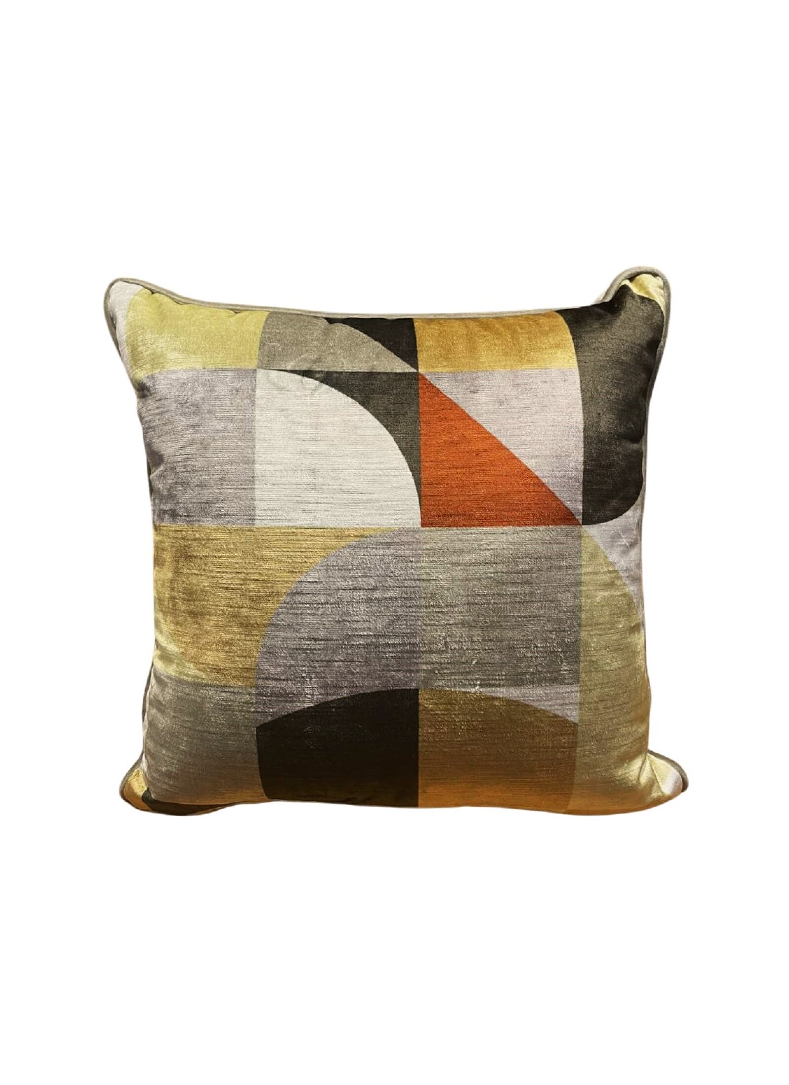 DECORATIVE CUSHION (50X50) SHAPES OLIVE GREEN