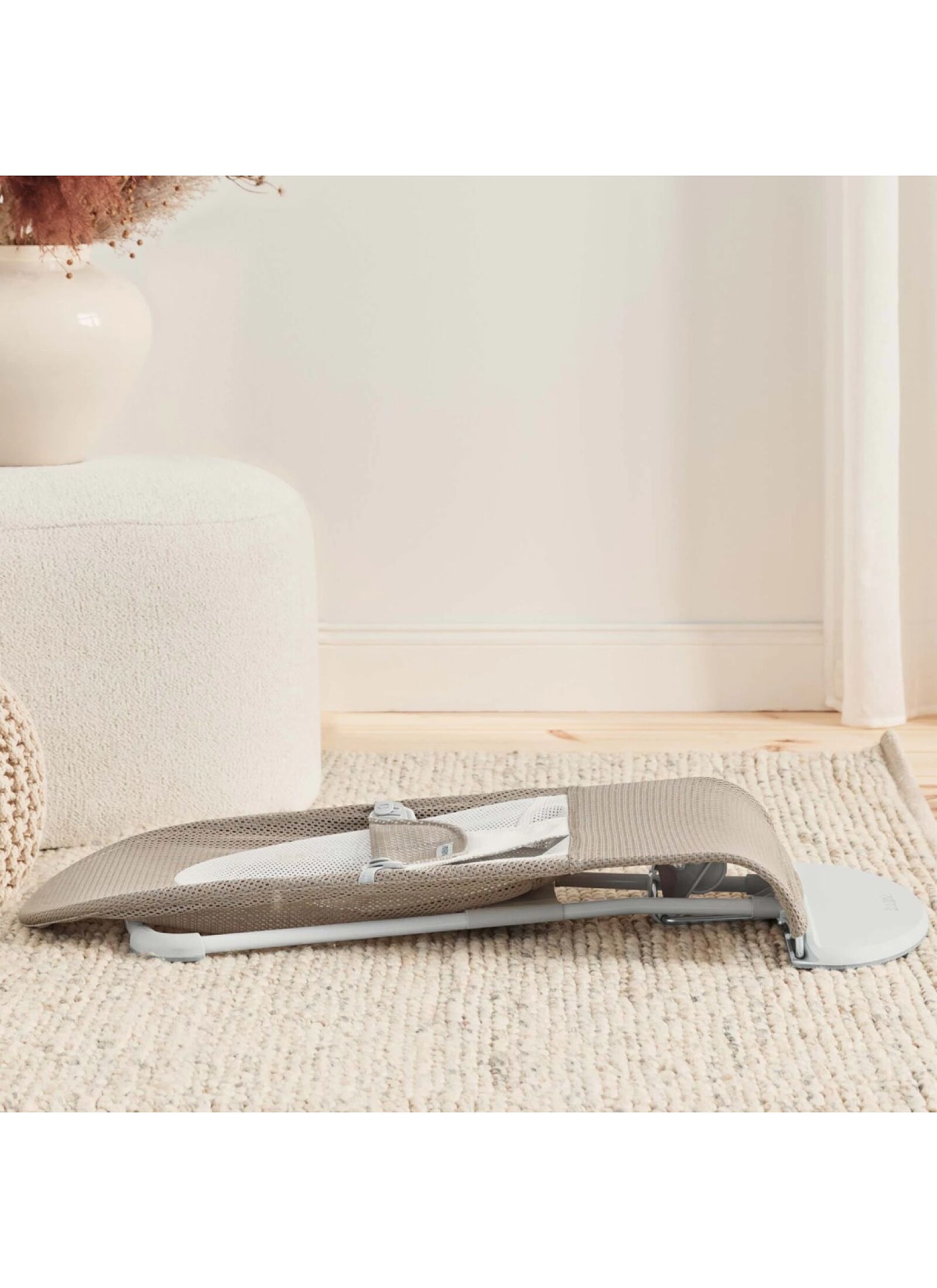 BABY BOUNCER BALANCE SOFT MESH SILVER/WHITE