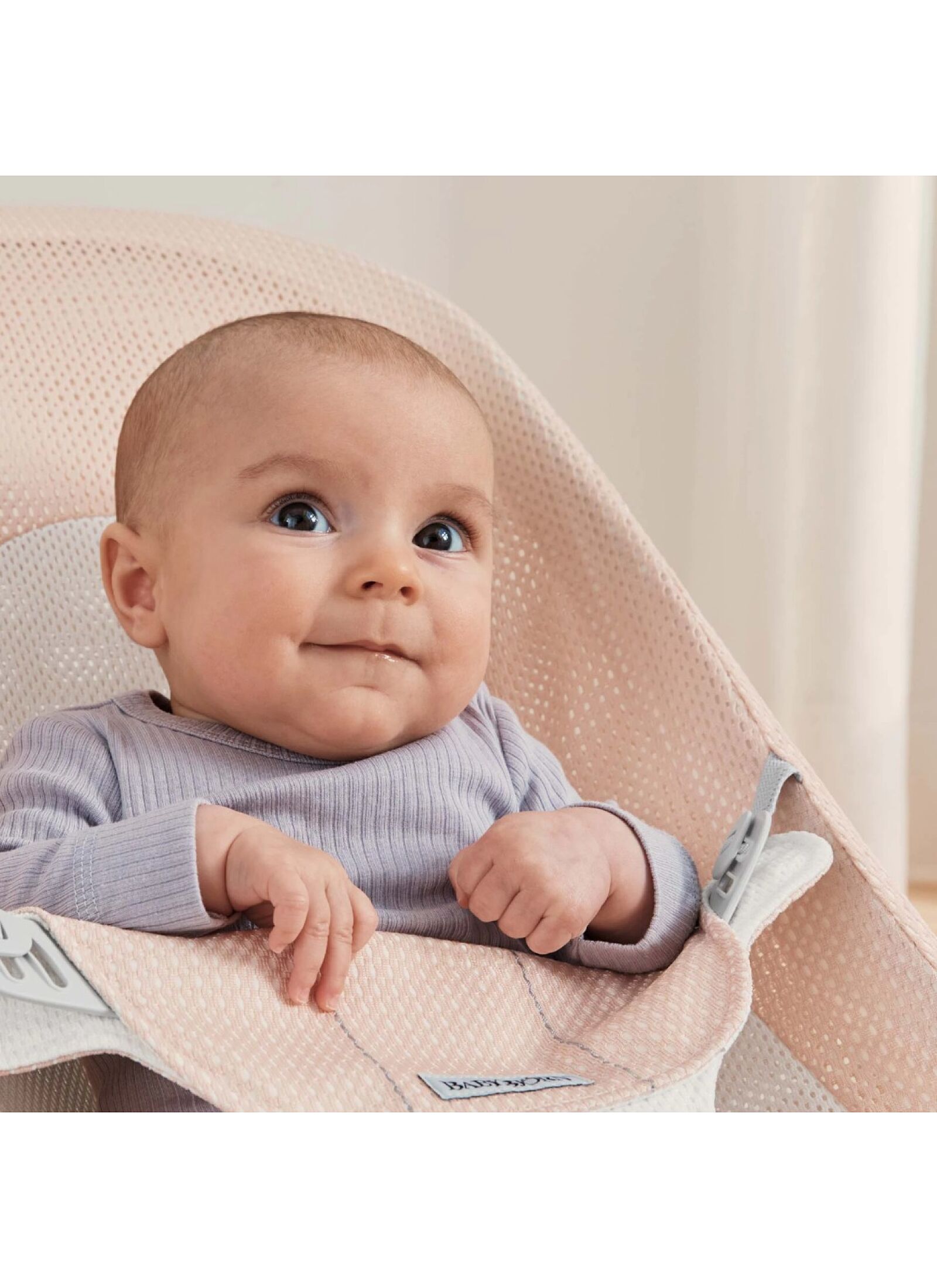 BABY BOUNCER BALANCE SOFT MESH PEARLY PINK/WHITE