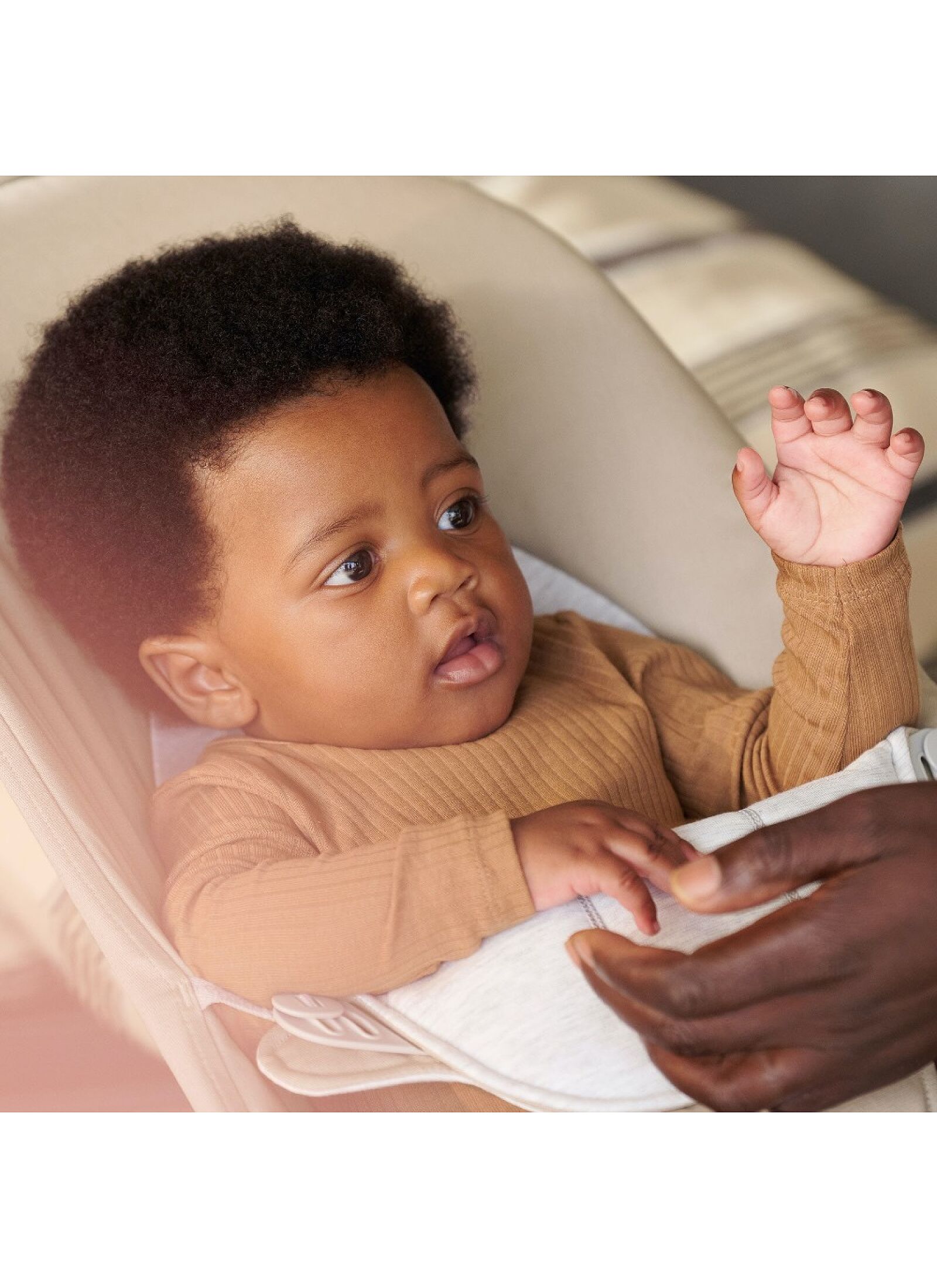 BABY BOUNCER BALANCE SOFT BEIGE/GREY