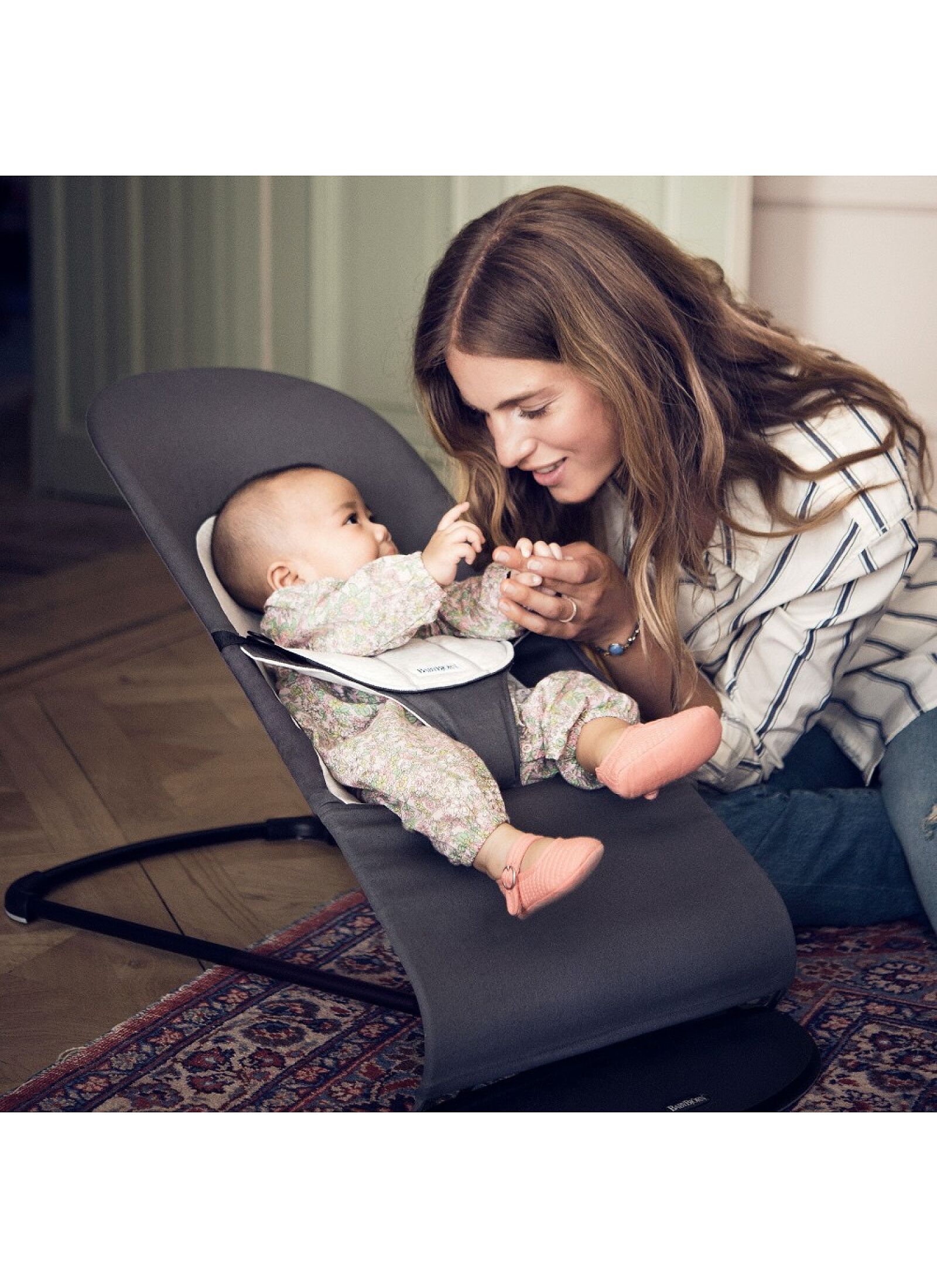 BABY BOUNCER BALANCE SOFT DARK GREY/GREY