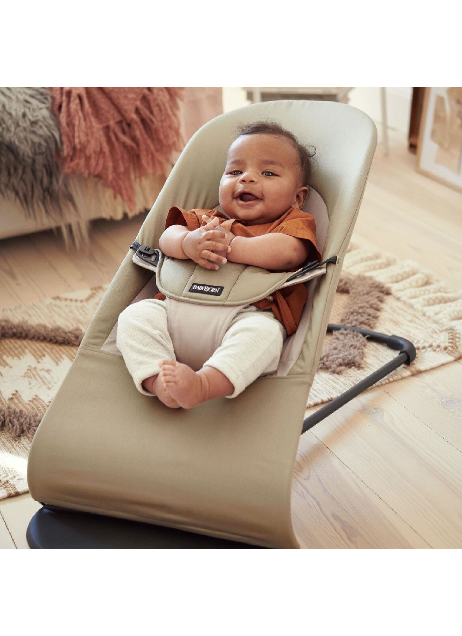 BABY BOUNCER BALANCE SOFT KHAKI/BEIGE