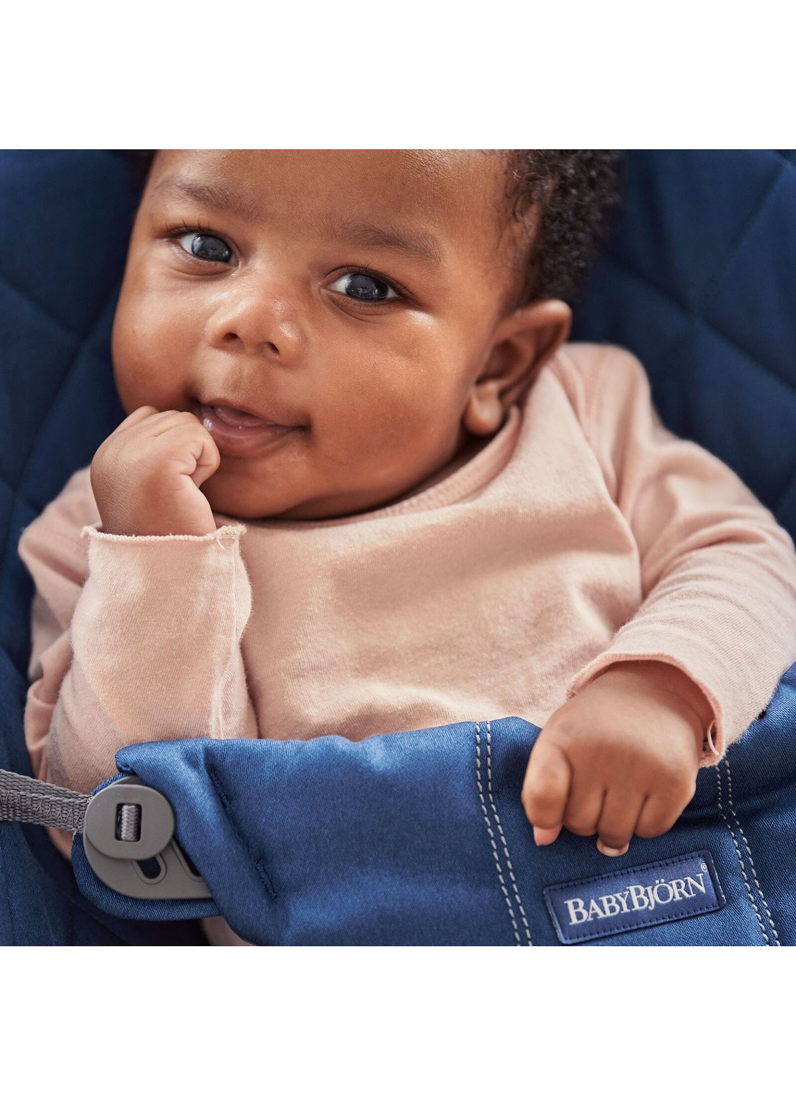 BABY BOUNCER BLISS COTTON MIDNIGHT BLUE