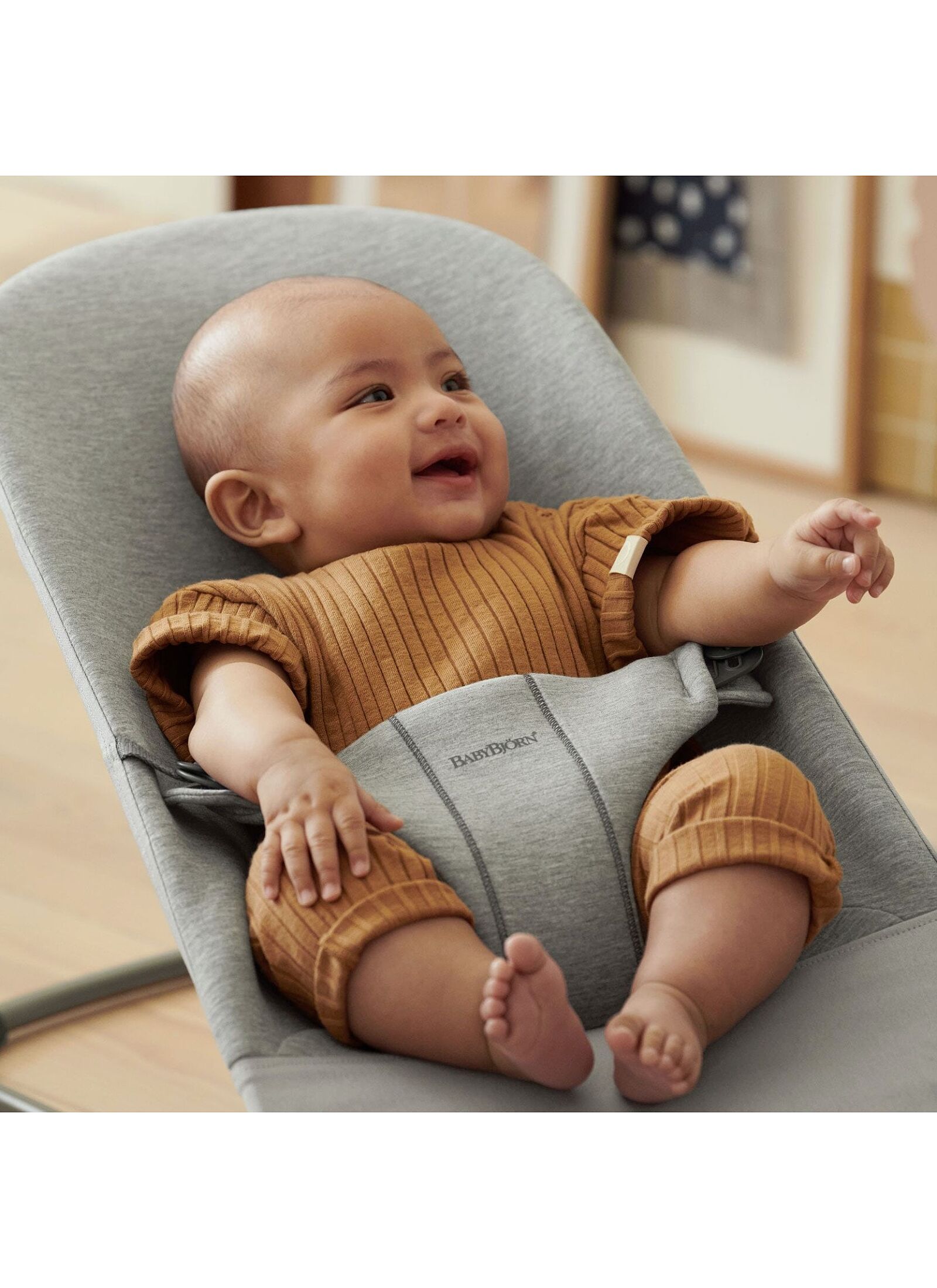 BABY BOUNCER BLISS 3D JERSEY LIGHT GREY