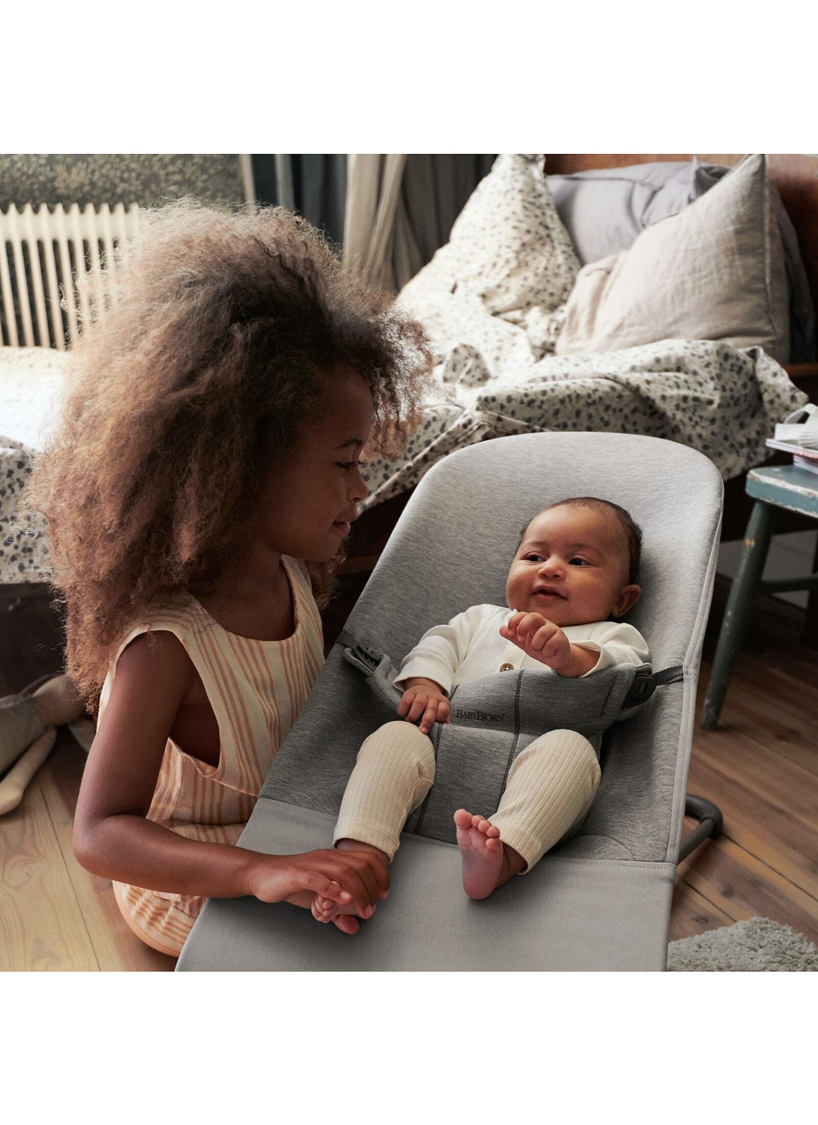 BABY BOUNCER BLISS 3D JERSEY LIGHT GREY