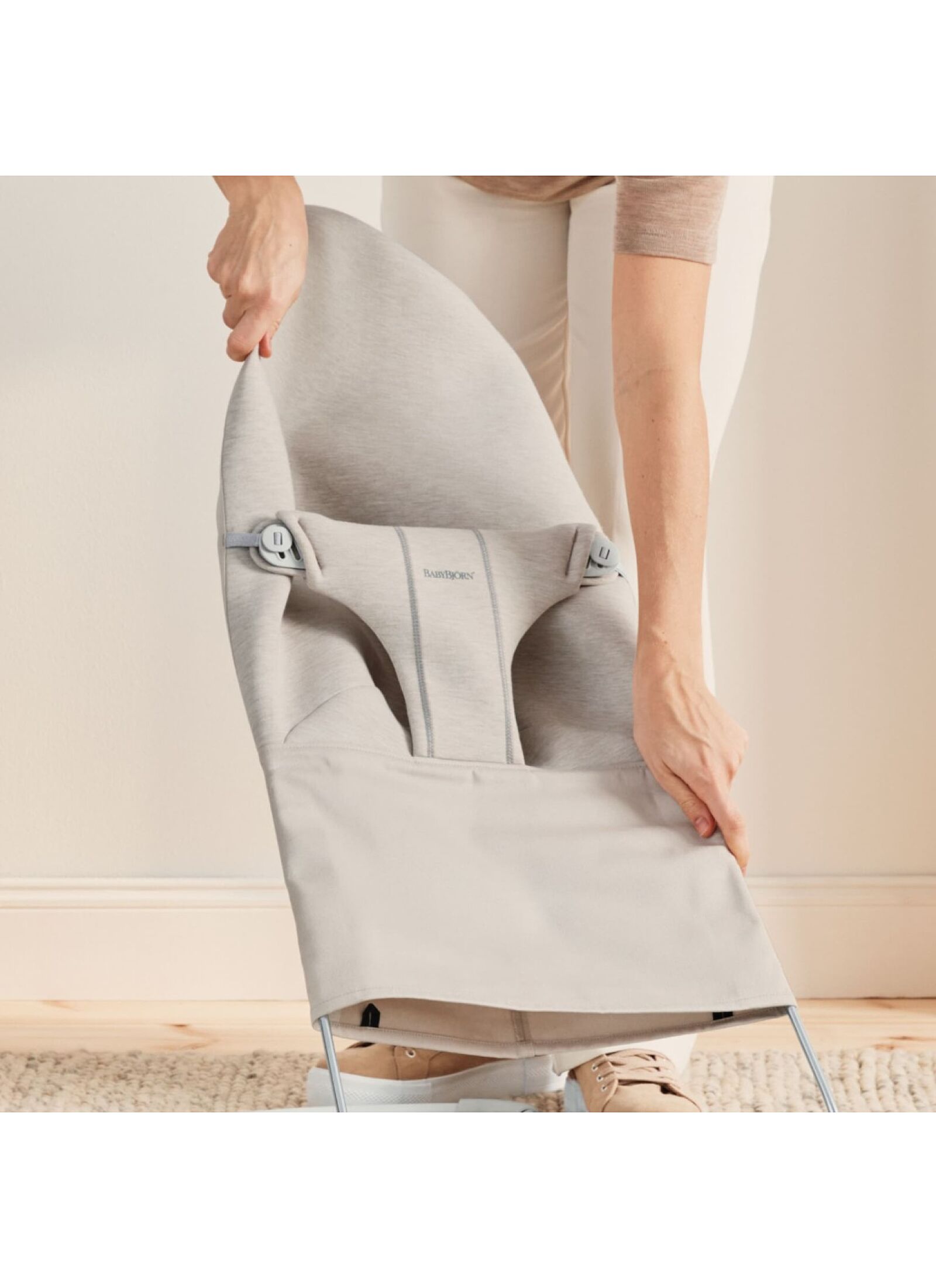 BABY BOUNCER BLISS 3D JERSEY LIGHT BEIGE