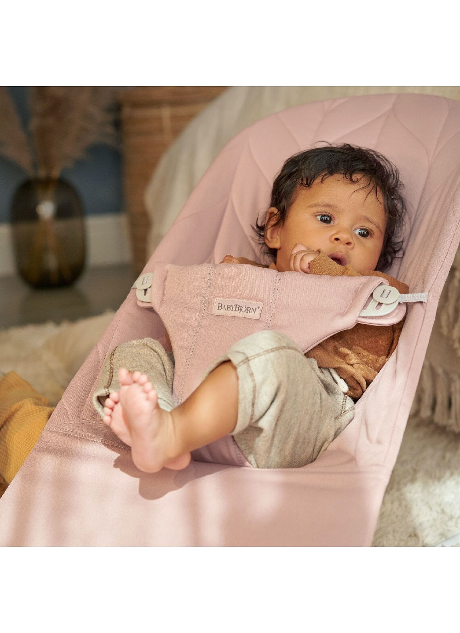 BABY BOUNCER BLISS PETAL DUSTY PINK