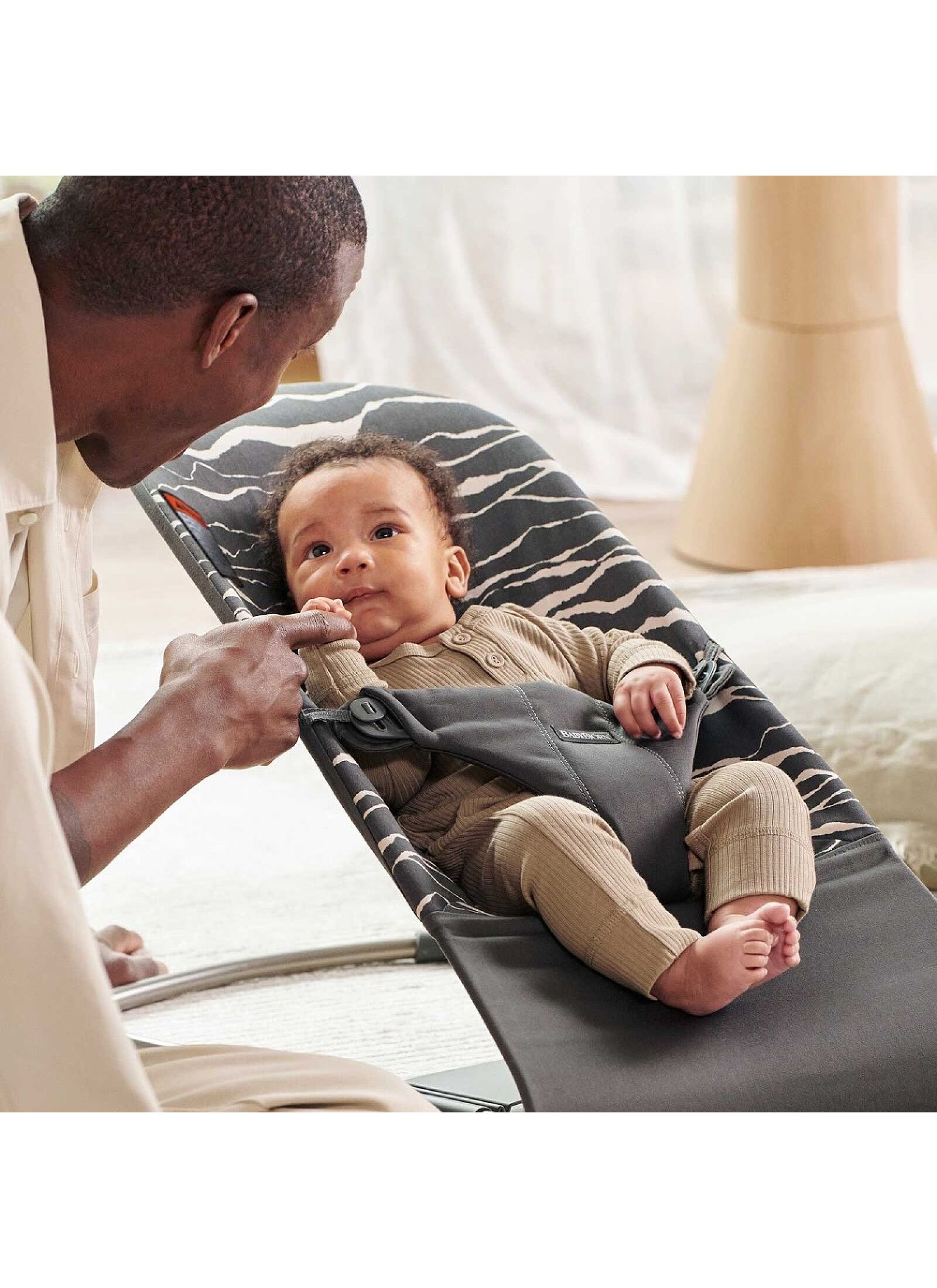 BABY BOUNCER BLISS COTTON LANDSCAPE ANTHRACITE