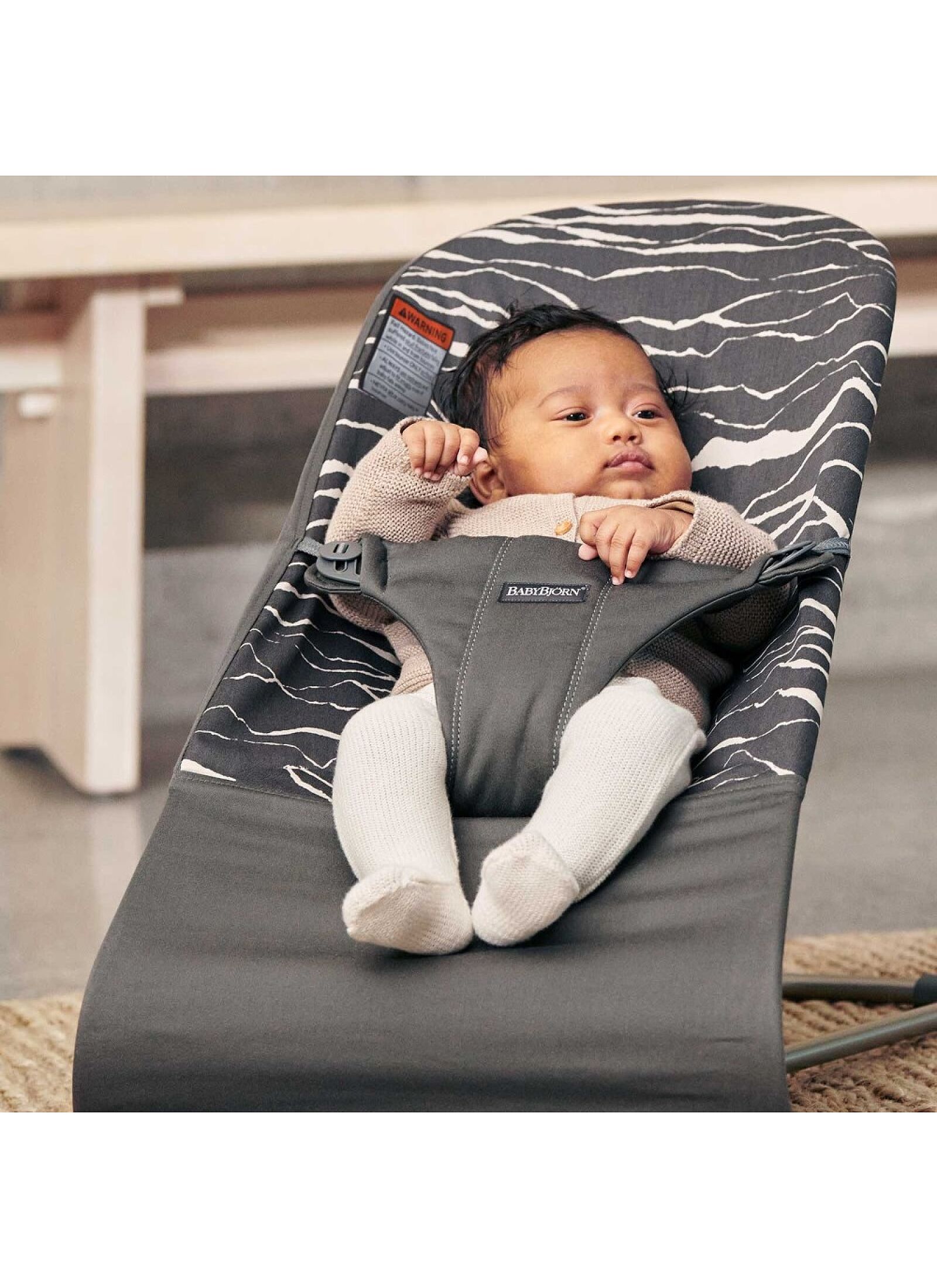 BABY BOUNCER BLISS COTTON LANDSCAPE ANTHRACITE