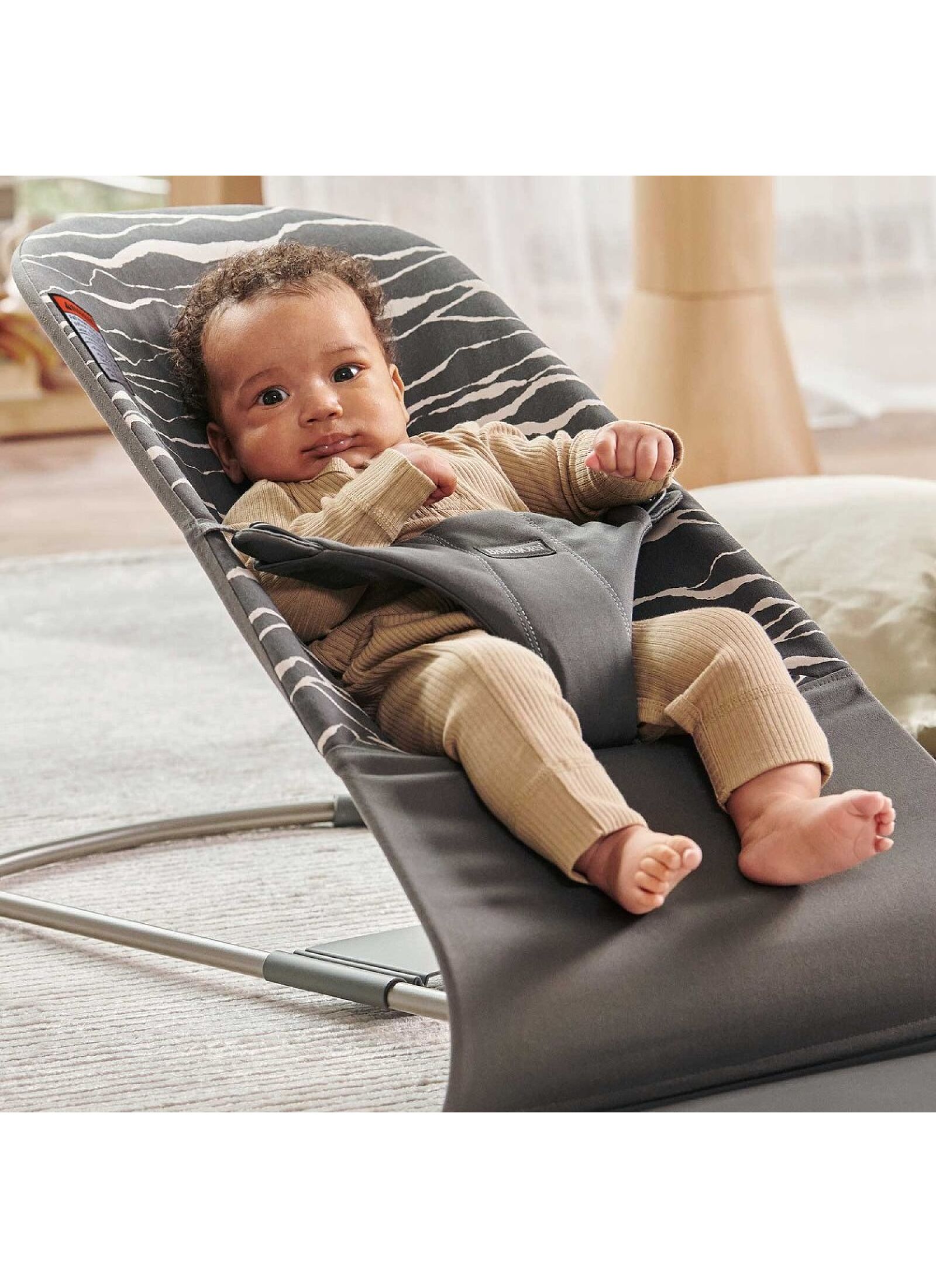 BABY BOUNCER BLISS COTTON LANDSCAPE ANTHRACITE