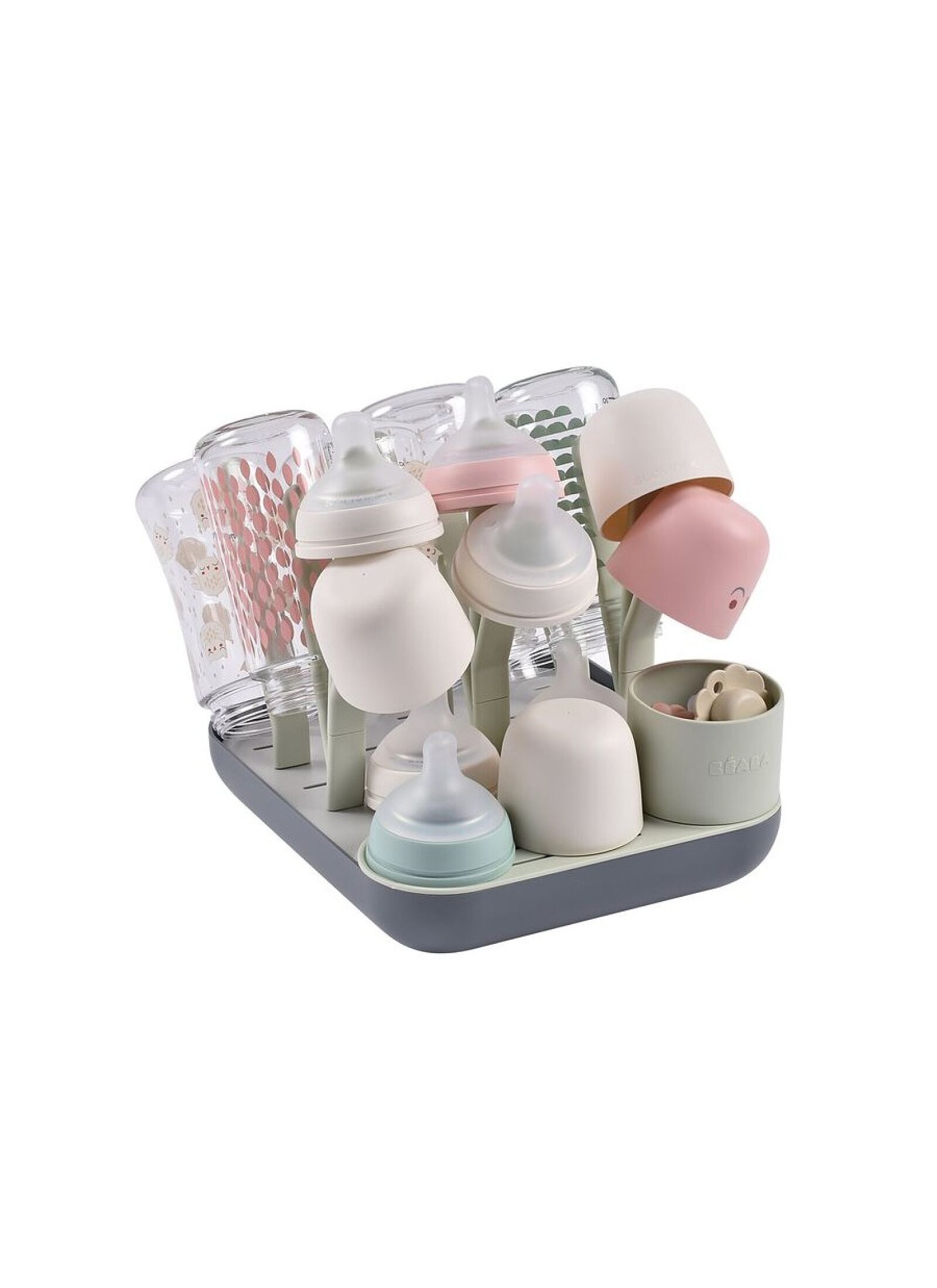 BOTTLE DRAIN RACK AND ACCESSORIES MISTY MINERAL