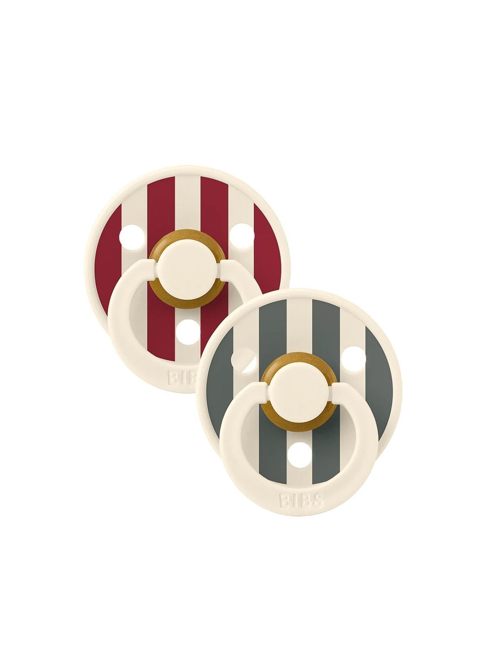 PACIFIER 2PCS COLOUR RUBY PINE LATEX 