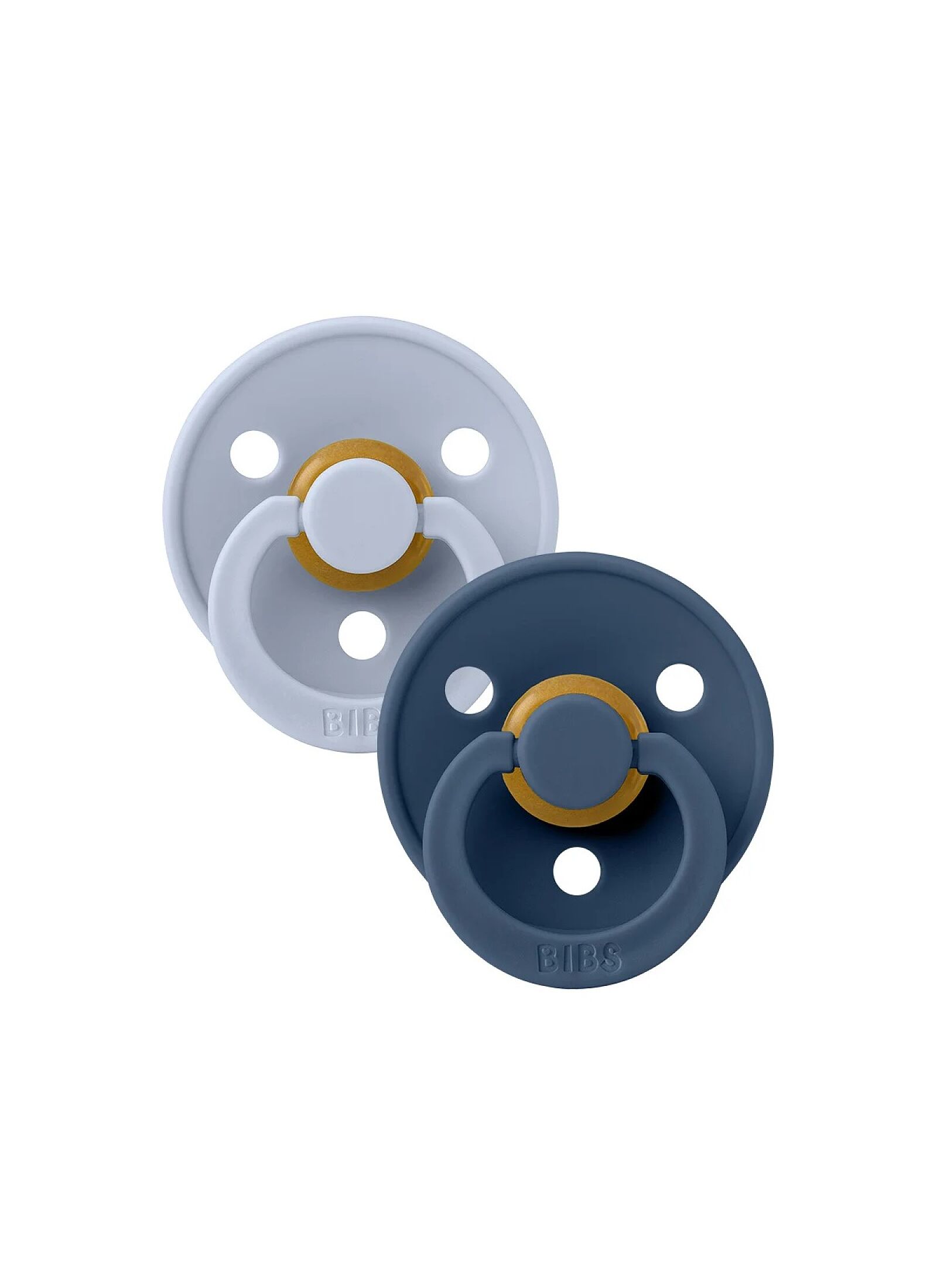 PACIFIER 2PCS COLOUR DUSTY BLUE-STEEL BLUE LATEX