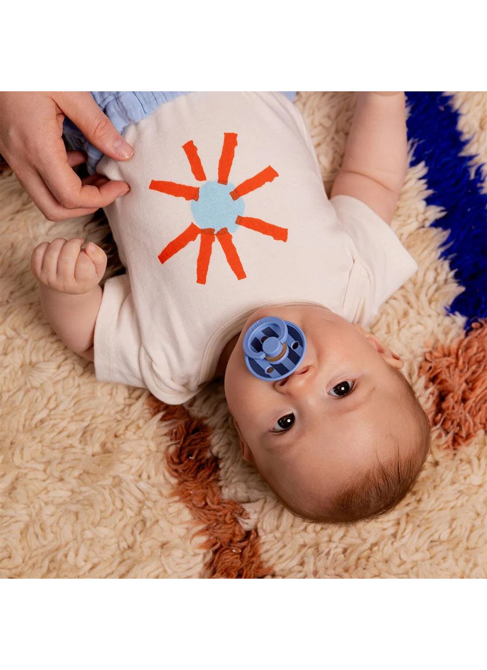 PACIFIER 2PCS COLOUR SKY BLUE LATEX