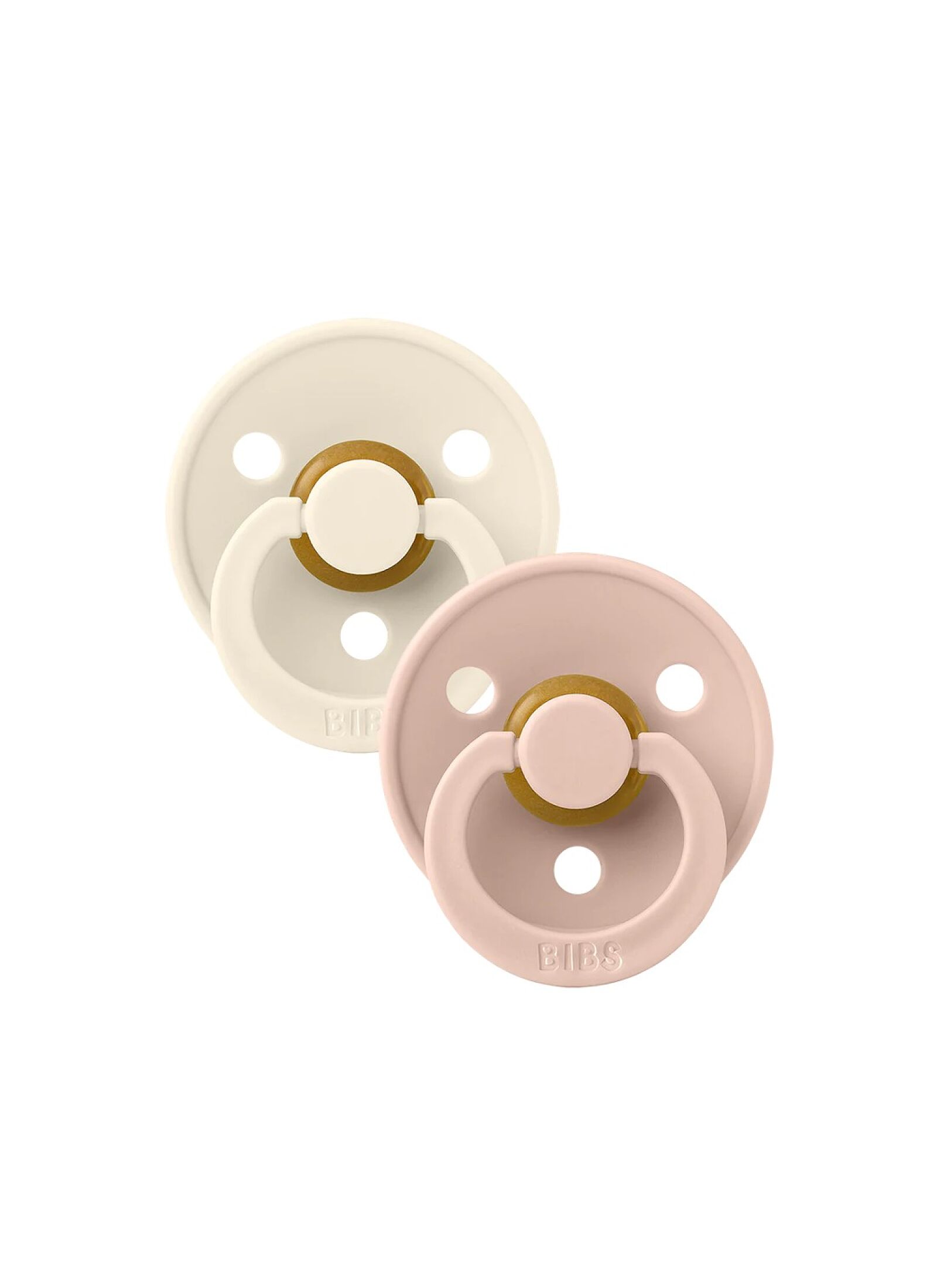 PACIFIER 2PCS COLOUR IVORY-BLUSH LATEX