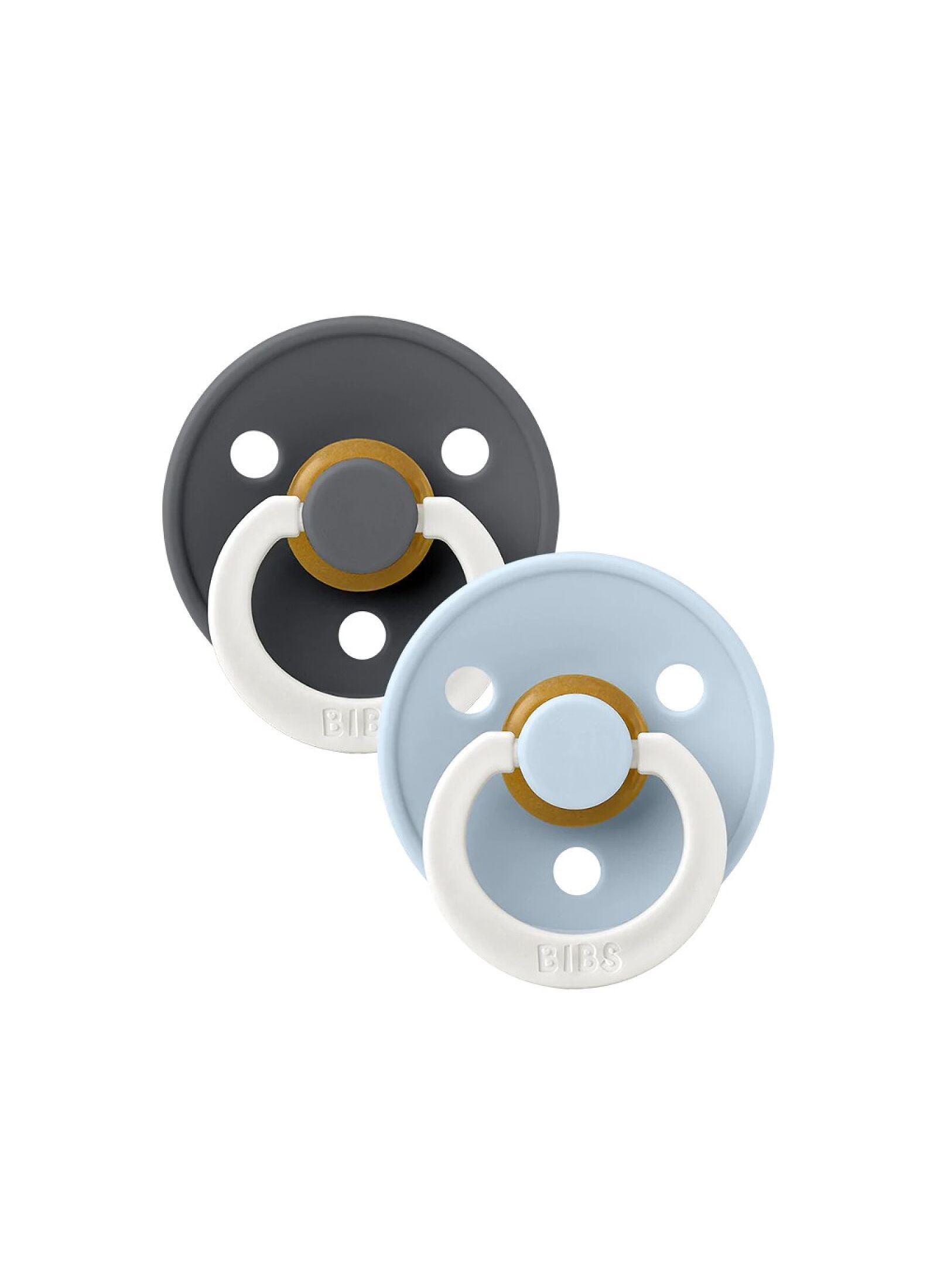 PACIFIER 2PCS COLOUR GLOW IRON-BABY BLUE