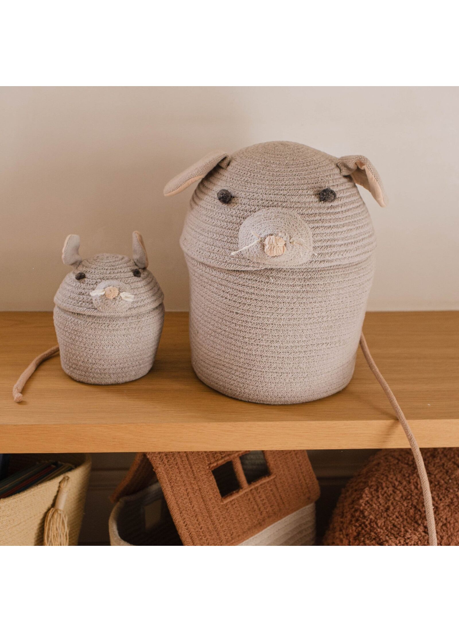 BASKET RENATA THE MOUSE(15X15)