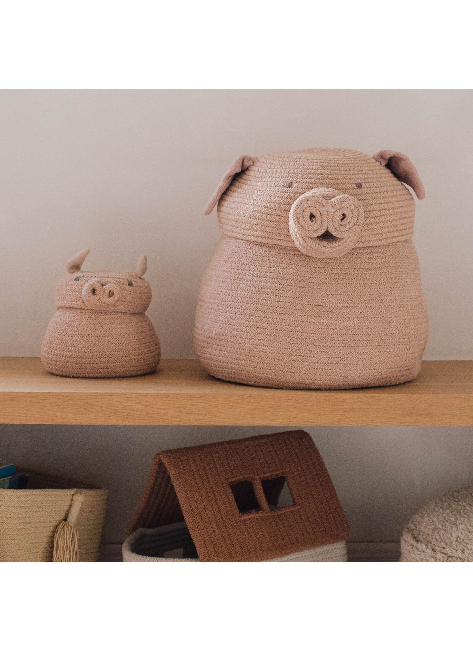 BASKET PEGGY THE PIG (17X15)