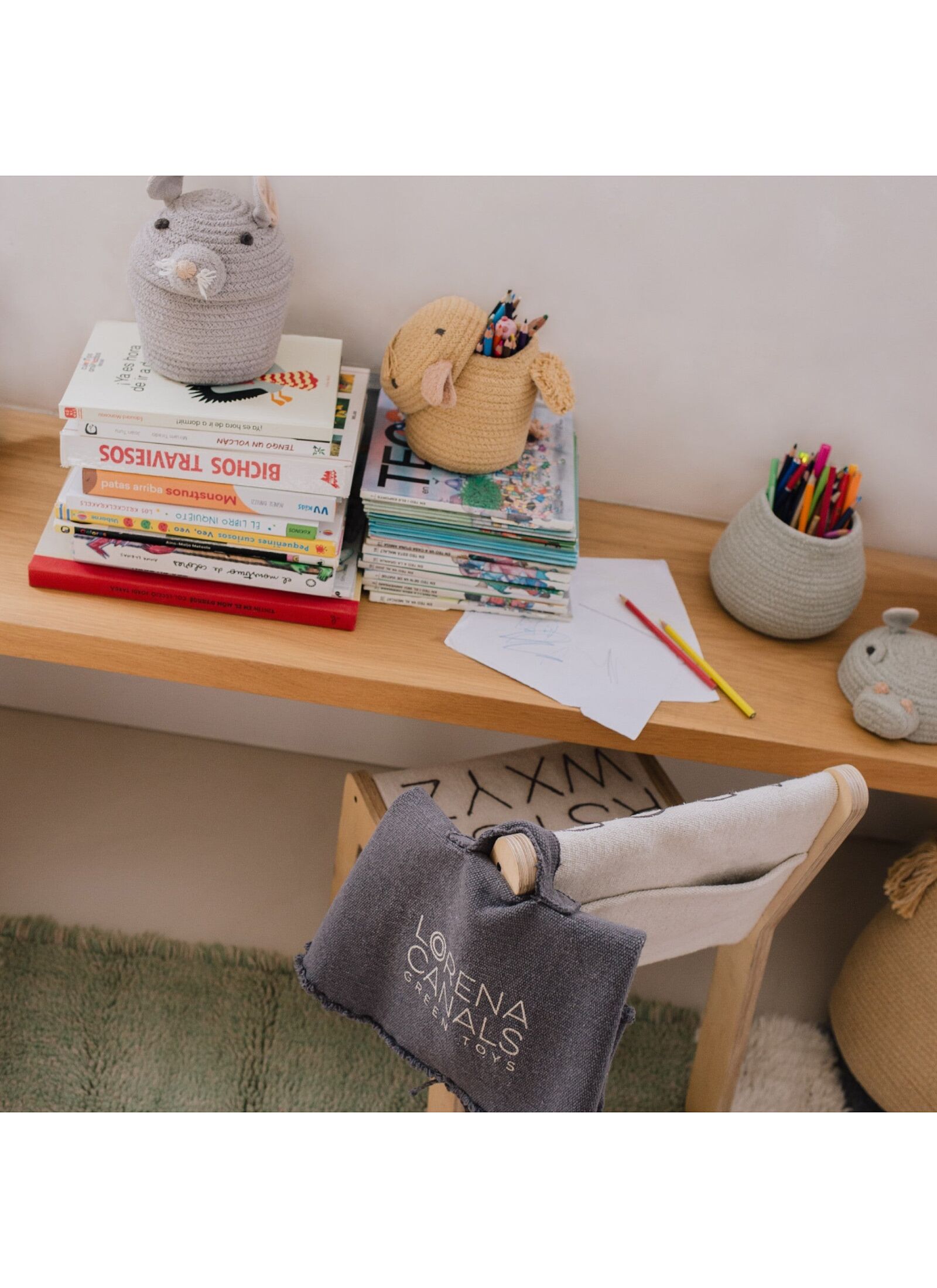 BASKET RENATA THE MOUSE(15X15)