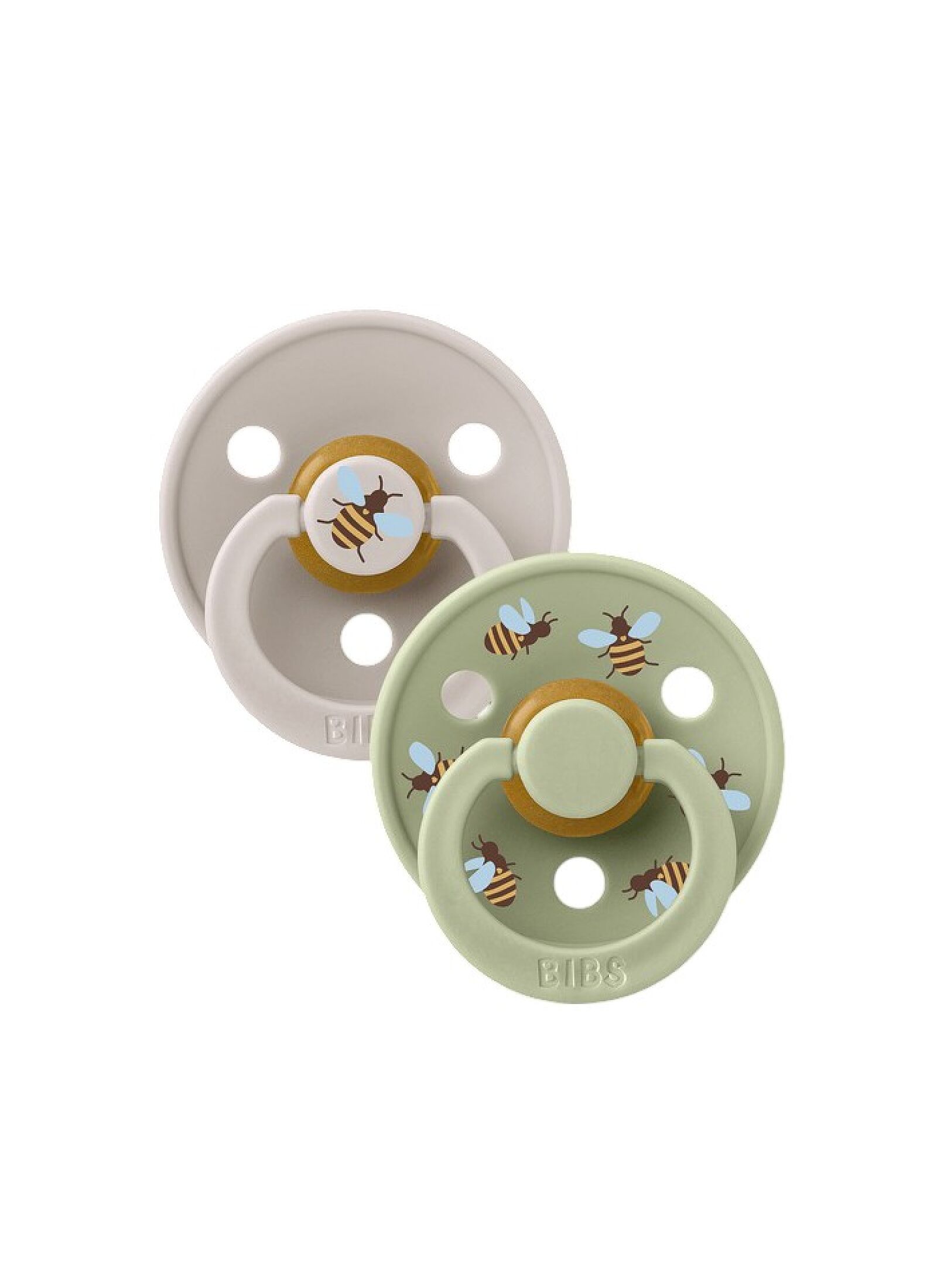 PACIFIER 2PCS COLOUR BUMBLEBEE MUSHRO LATEX