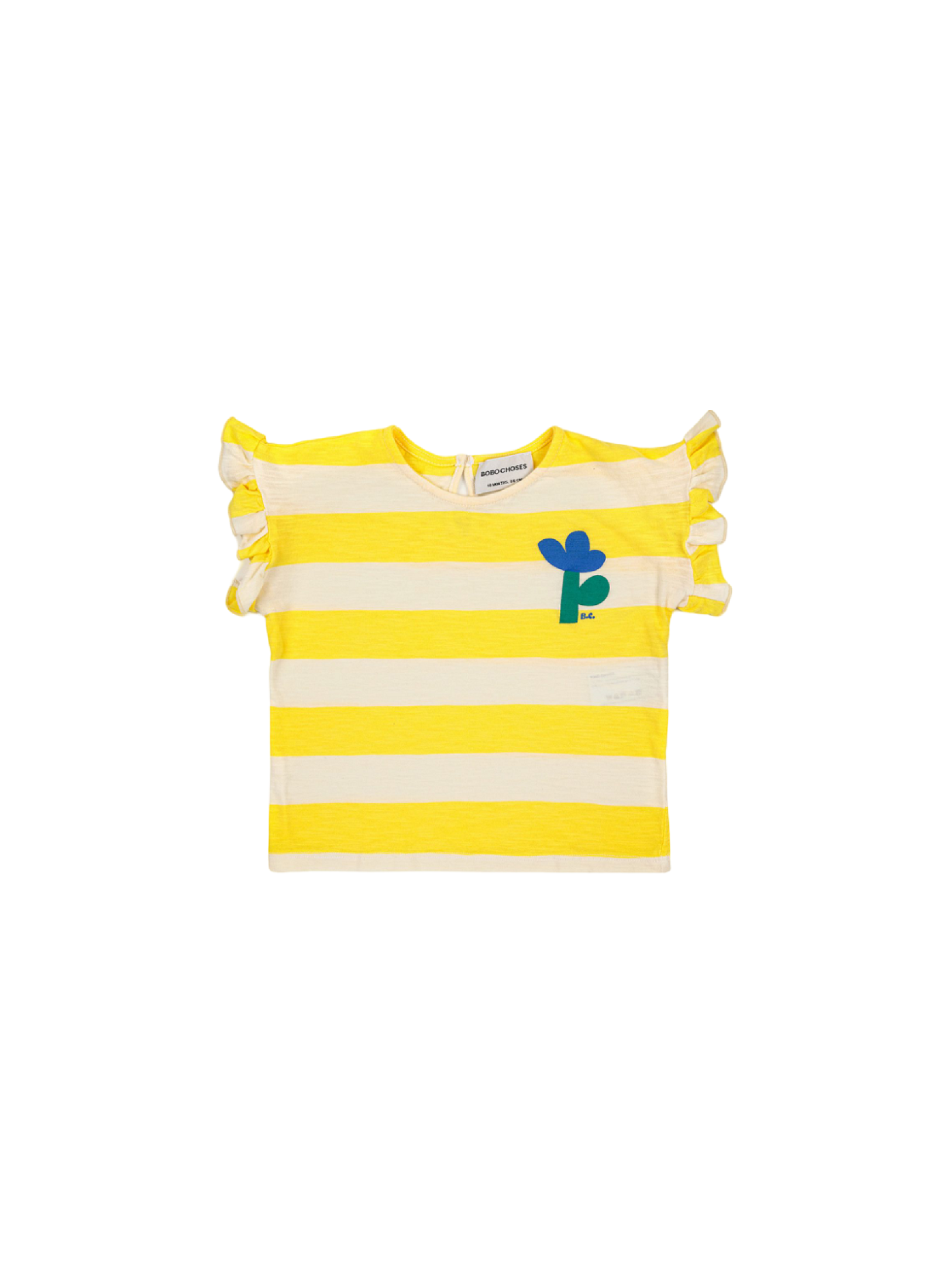BLOUSE RUFFLE YELLOW STRIPES