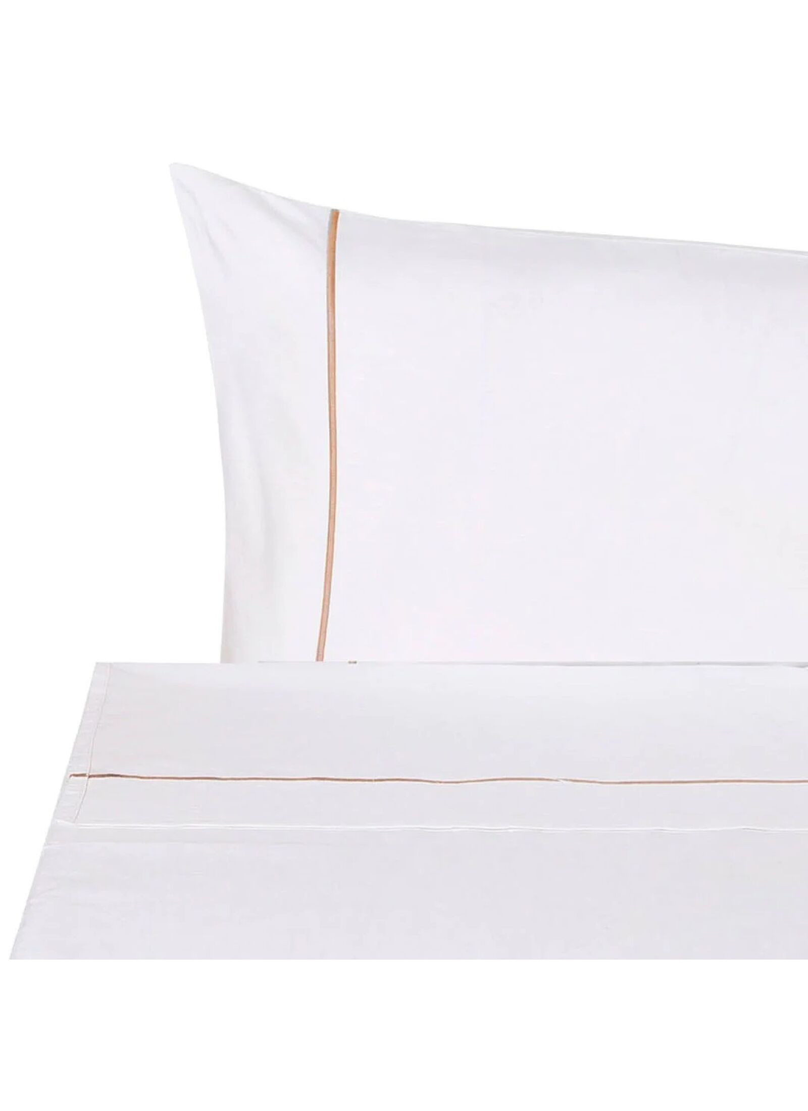 QUEEN SHEET SET CLASSIC WHITE-TAUPE
