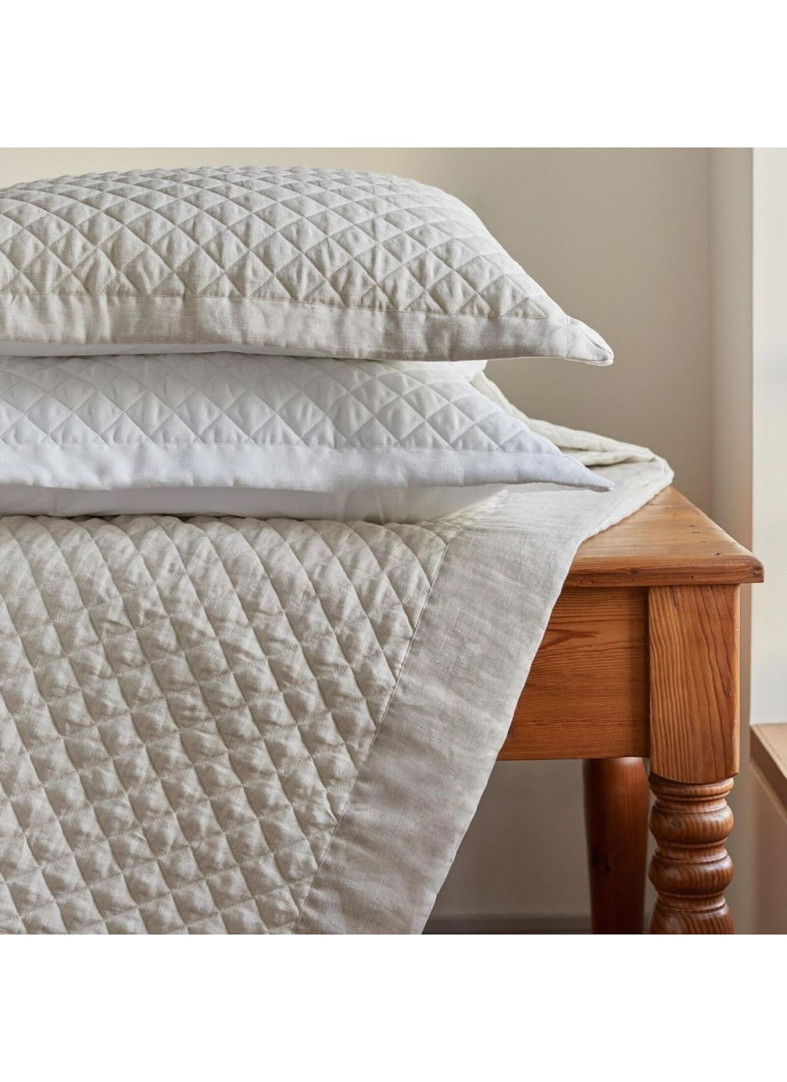 DOUBLE QUILT HUDSON LINEN WHITE