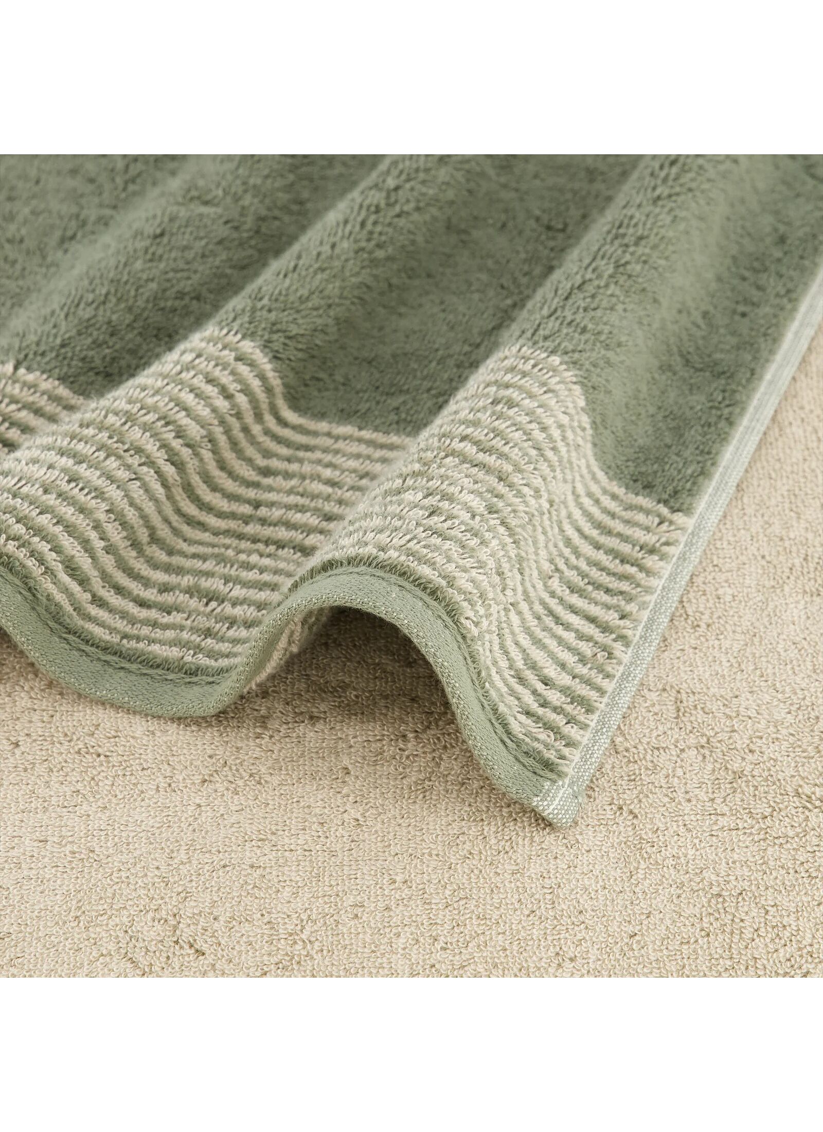 TOWEL SET TWO-TONE KHAKI