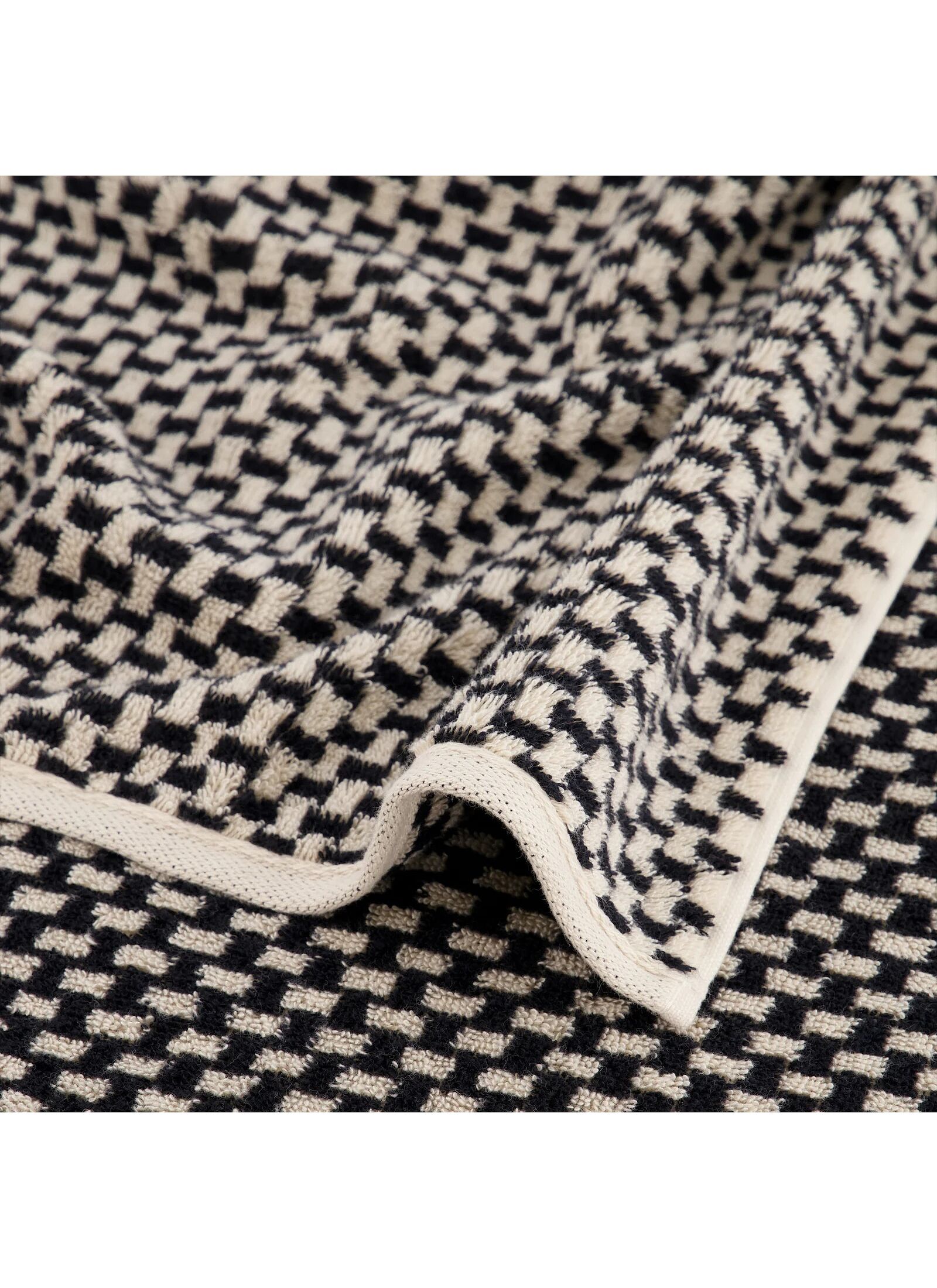 TOWEL SET ALLOVER BLACK