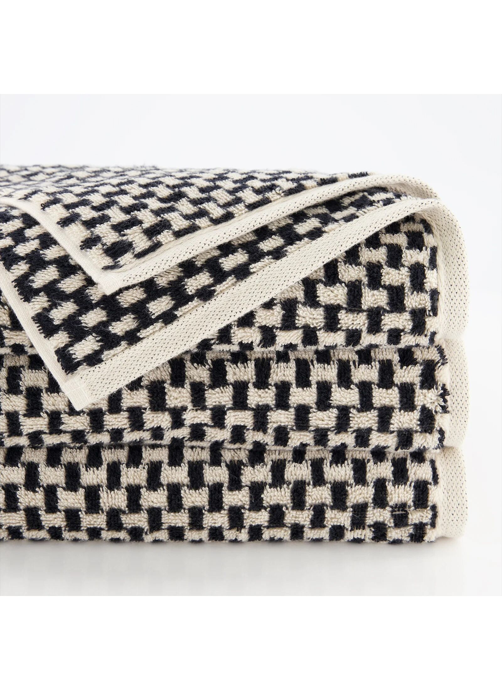 TOWEL SET ALLOVER BLACK