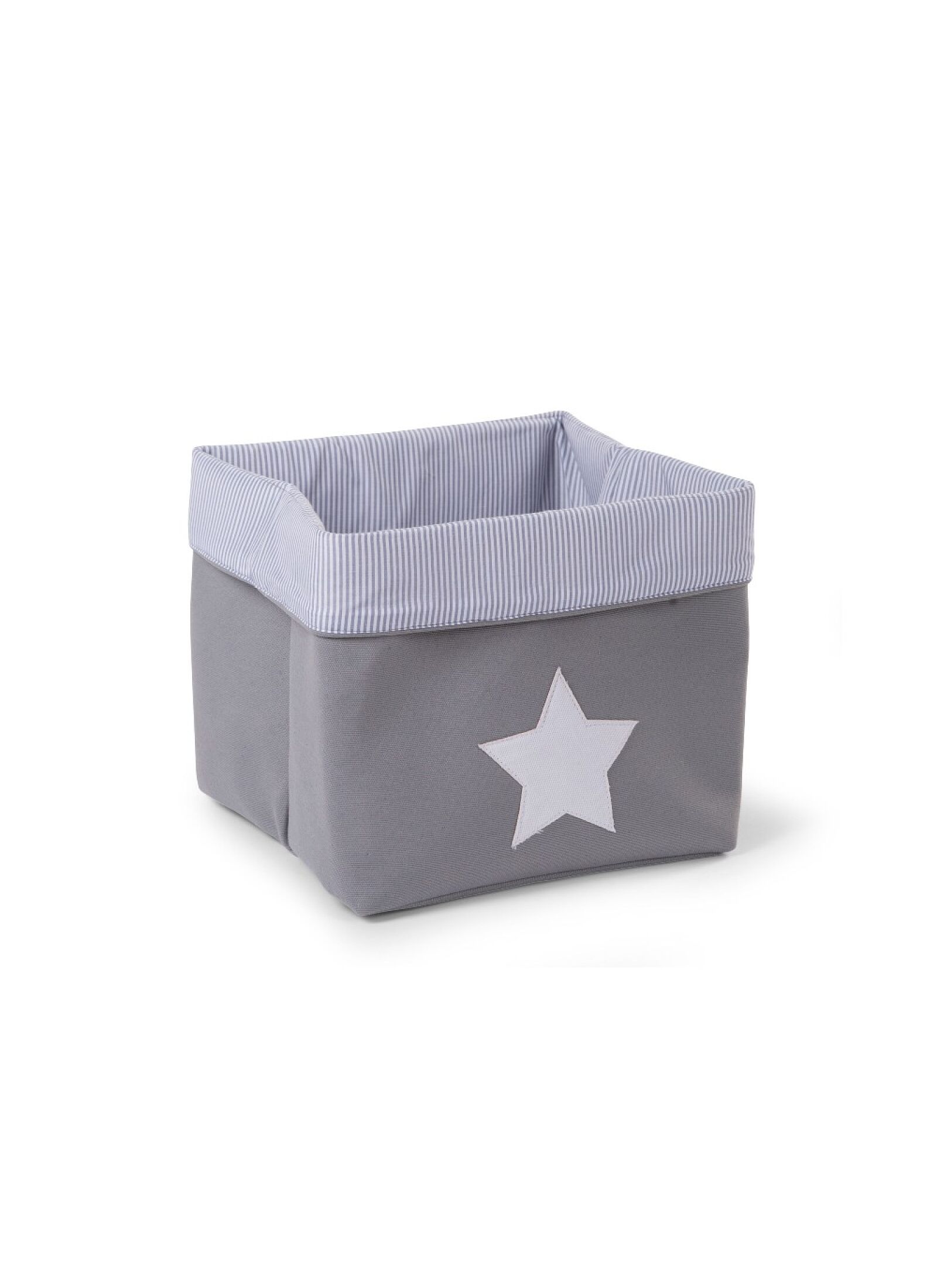BASKET CANVAS GREY STRIPES