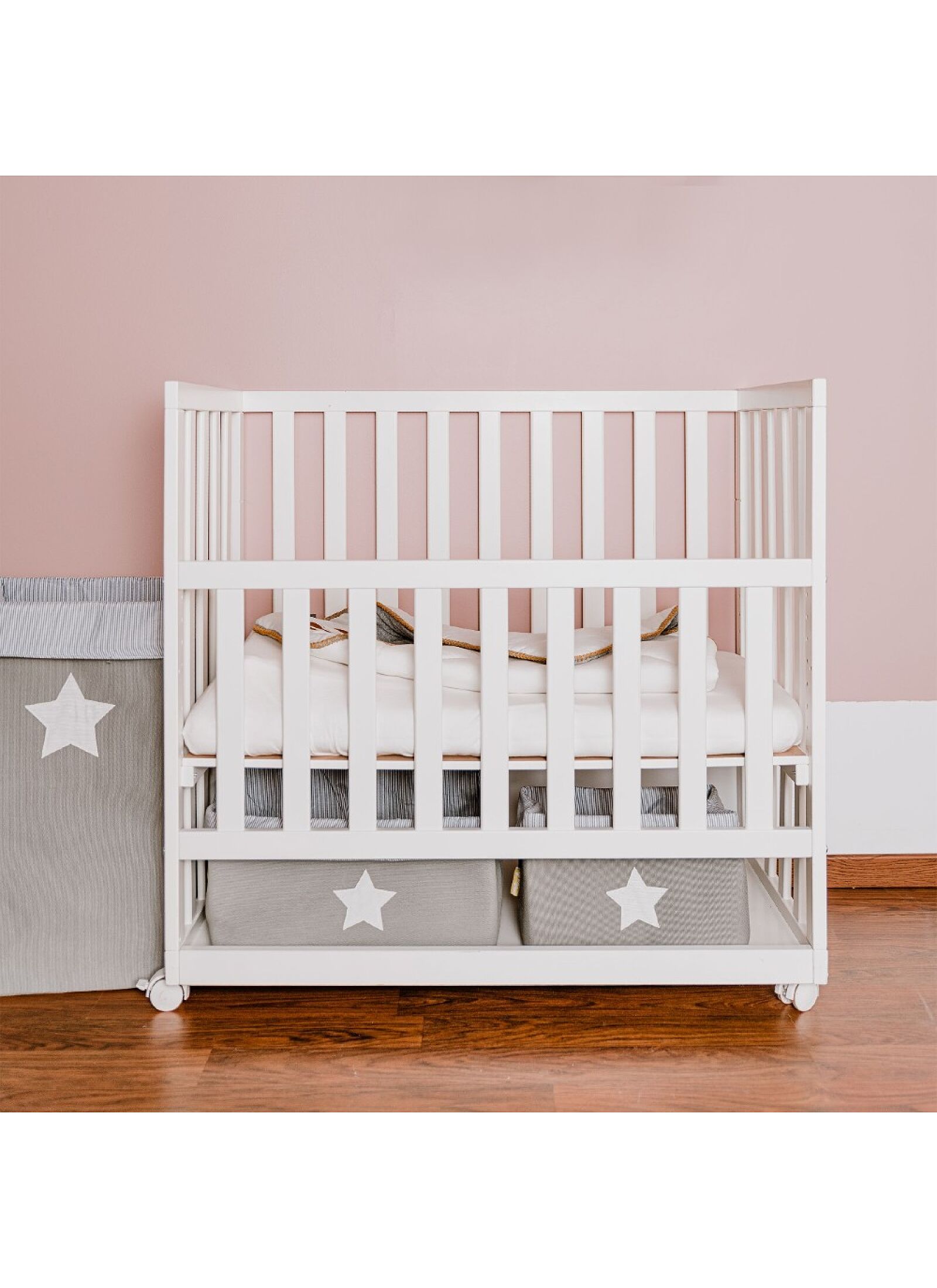 BASKET CANVAS GREY STRIPES