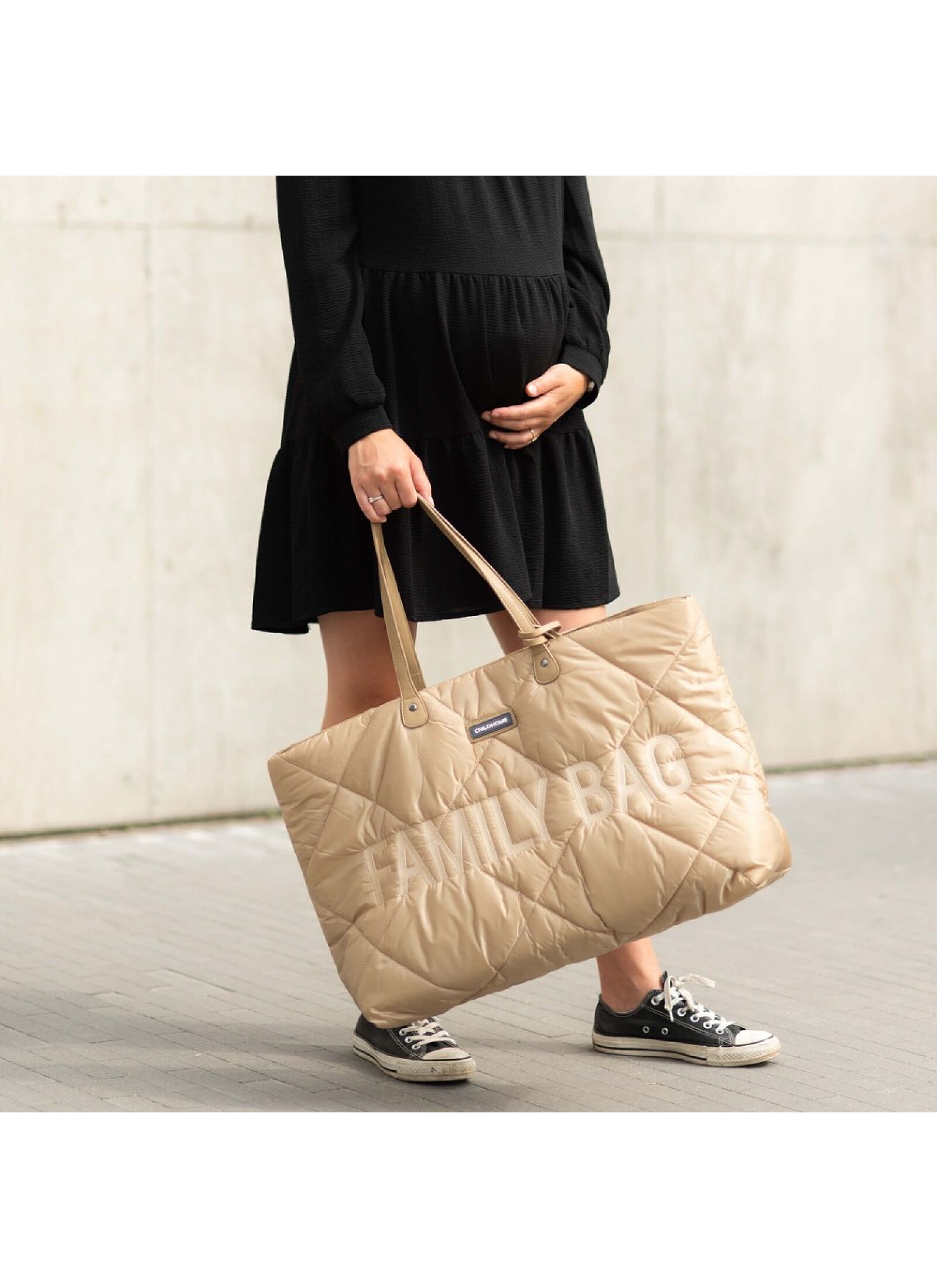 FAMILY BAG PUFFERED BEIGE
