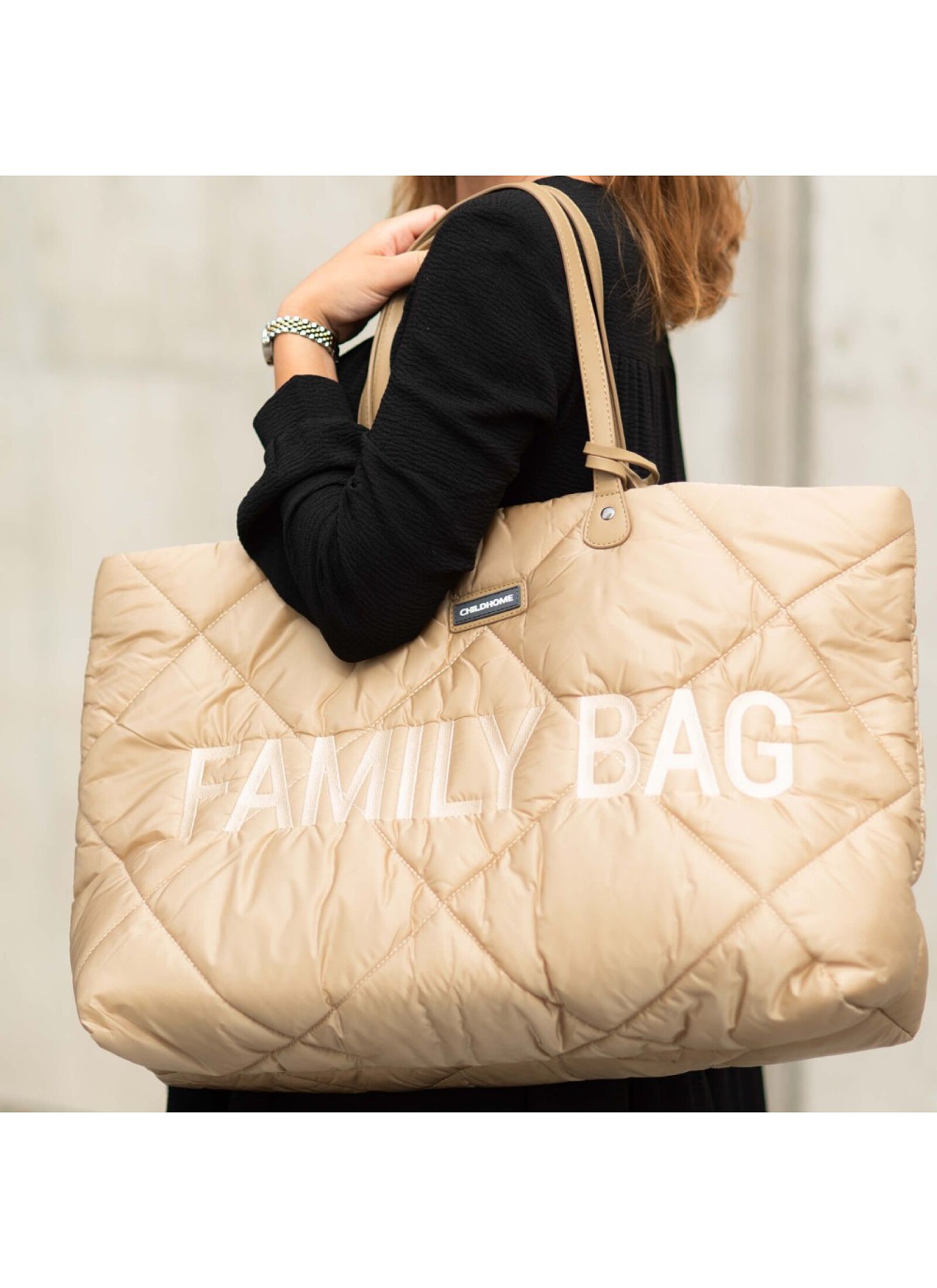 FAMILY BAG PUFFERED BEIGE