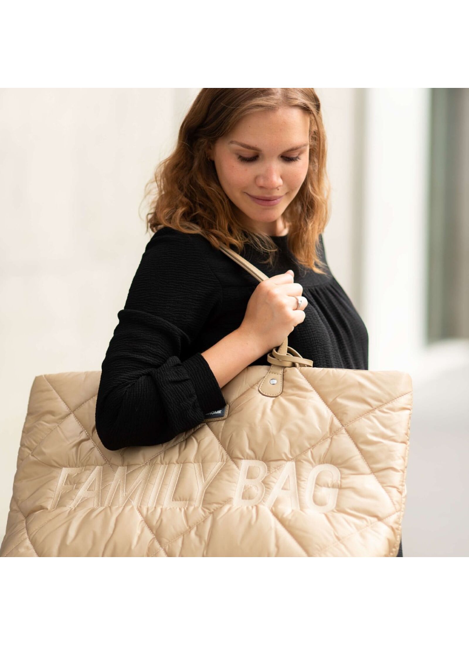FAMILY BAG PUFFERED BEIGE