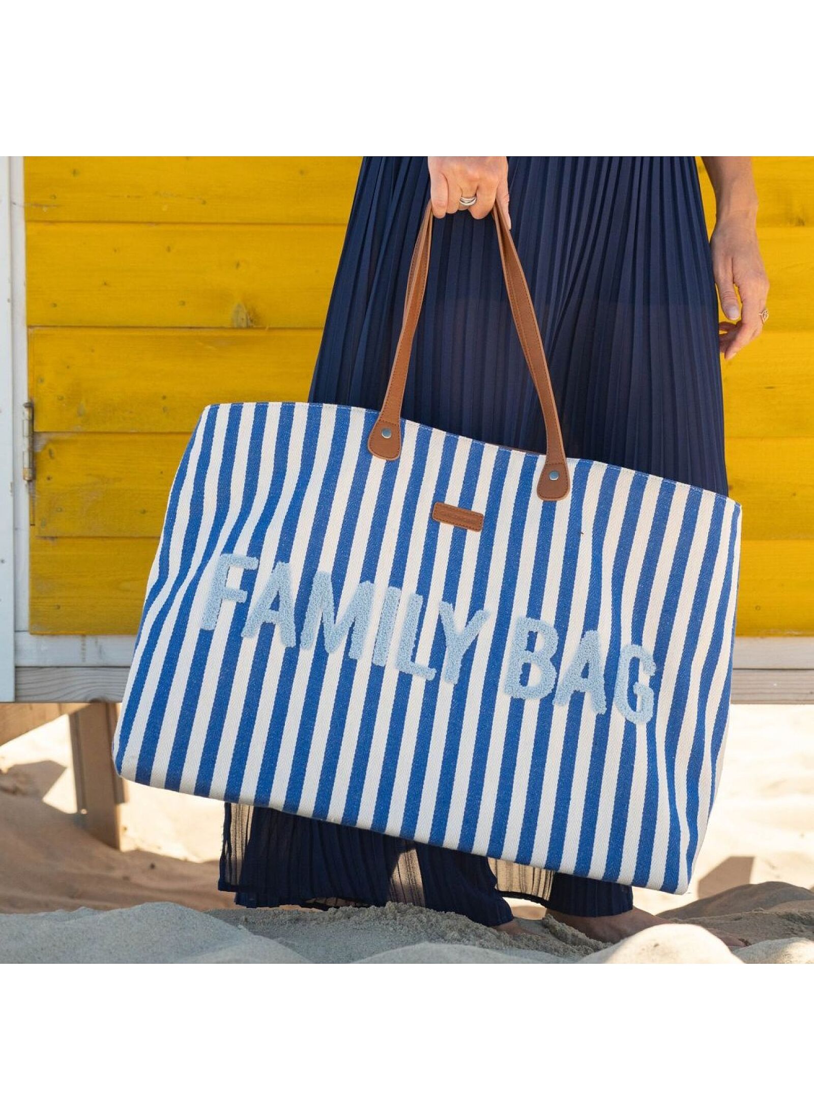 FAMILY BAG STRIPES ELECTRIC BLUE-LIGHT BLUE