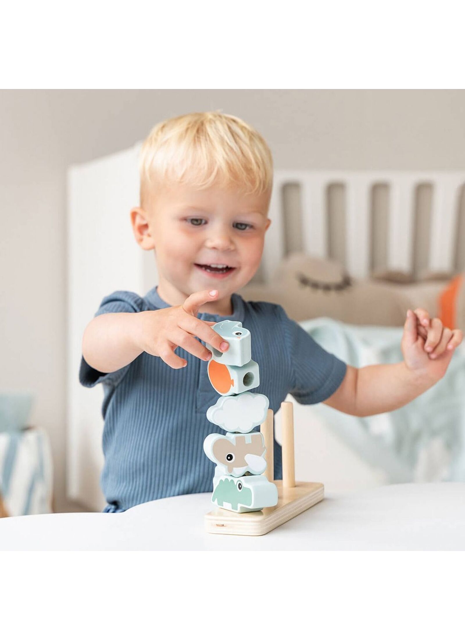 WOODEN ACTIVITY TOY HAPPY CLOUDS COLOUR MIX