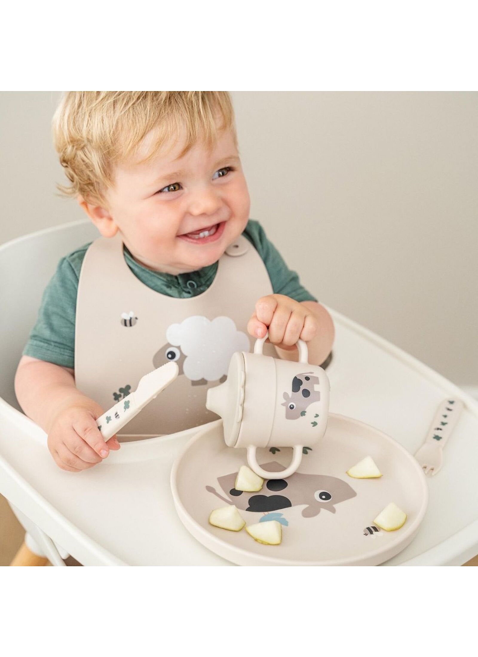 CUTLERY SET (3PCS) TINY FARM SAND