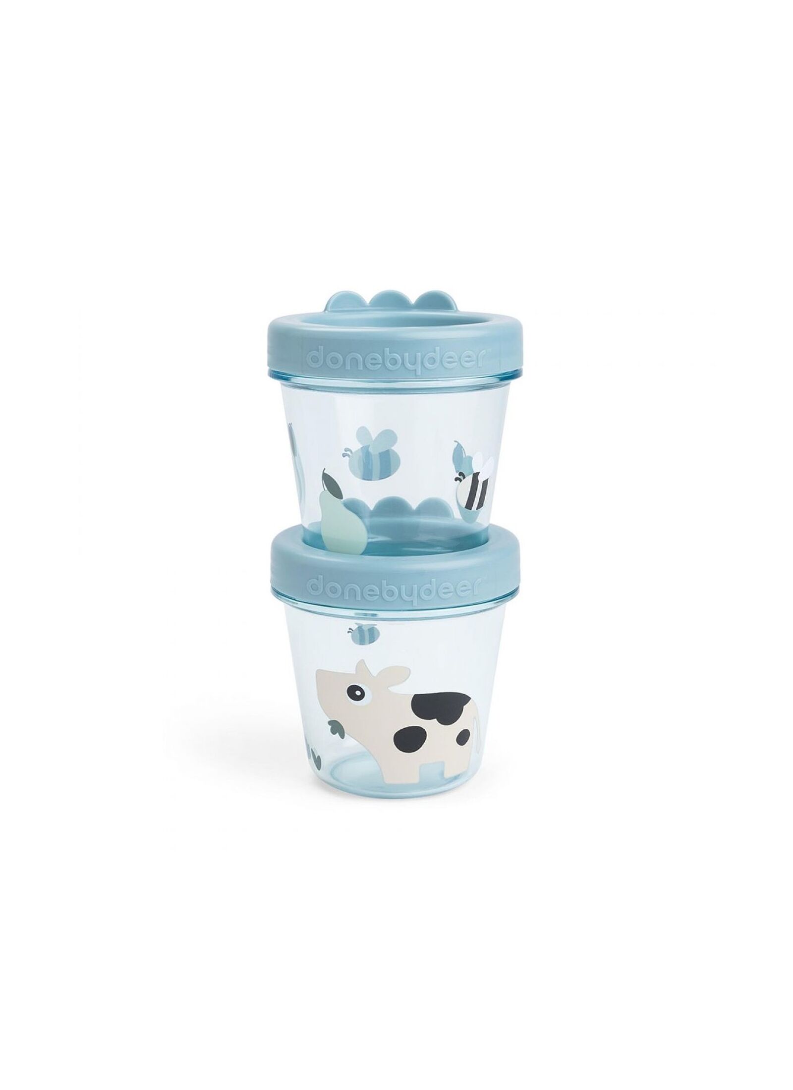 SNACK BOX SET 2PCS TINY FARM BLUE