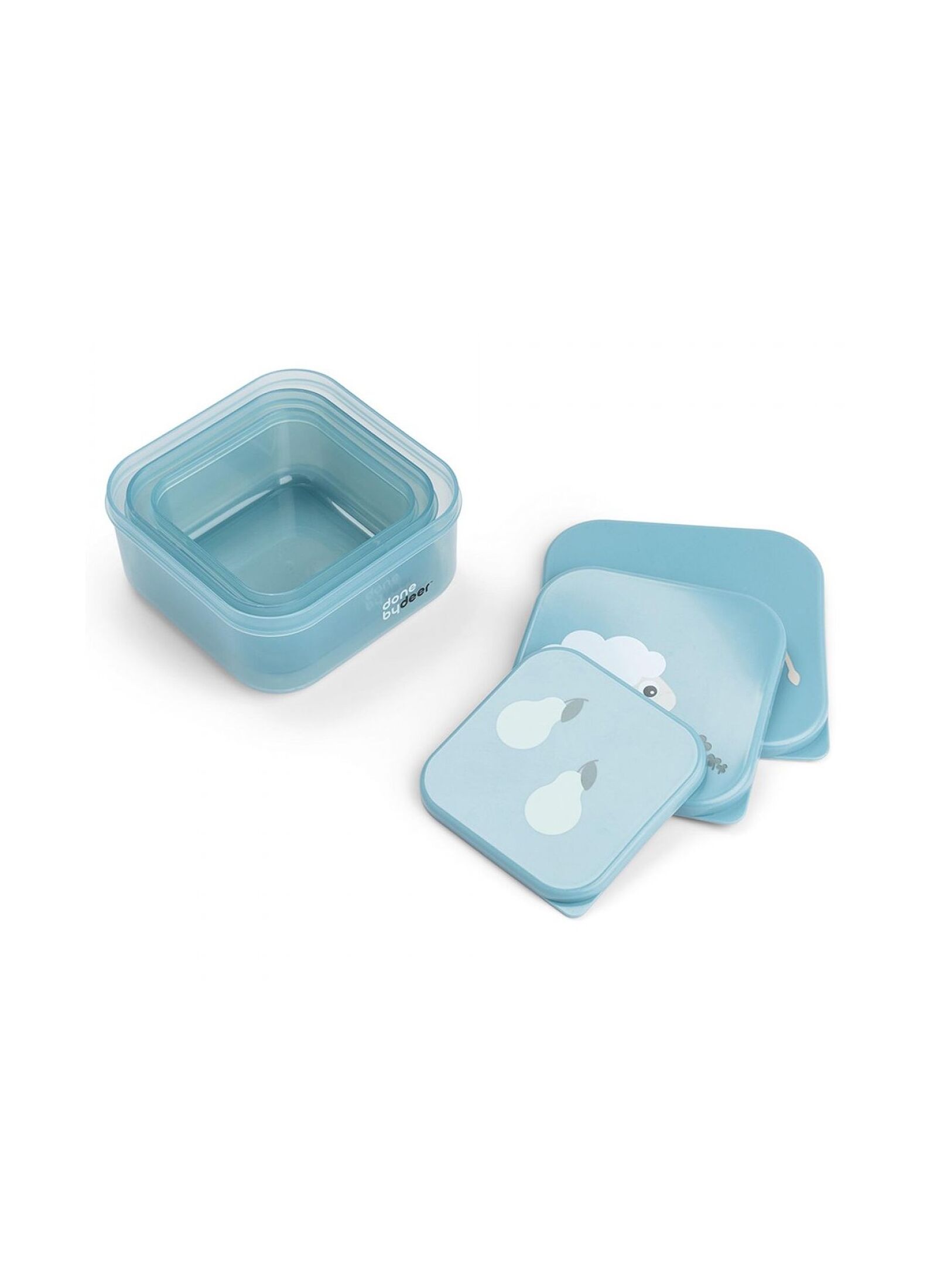 LUNCH BOX (3PCS) TINY FARM BLUE