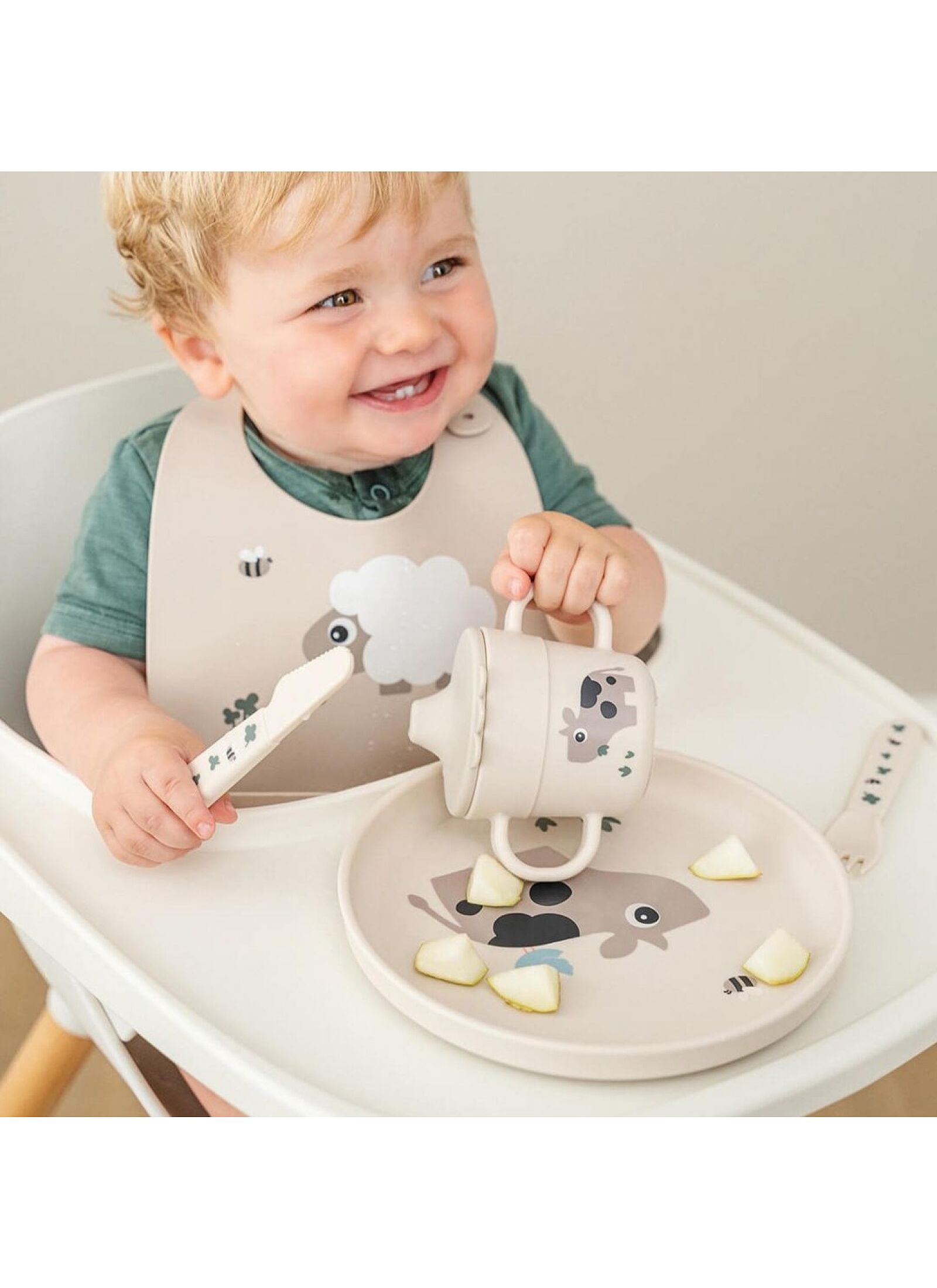 PLATE FOODIE TINY FARM SAND