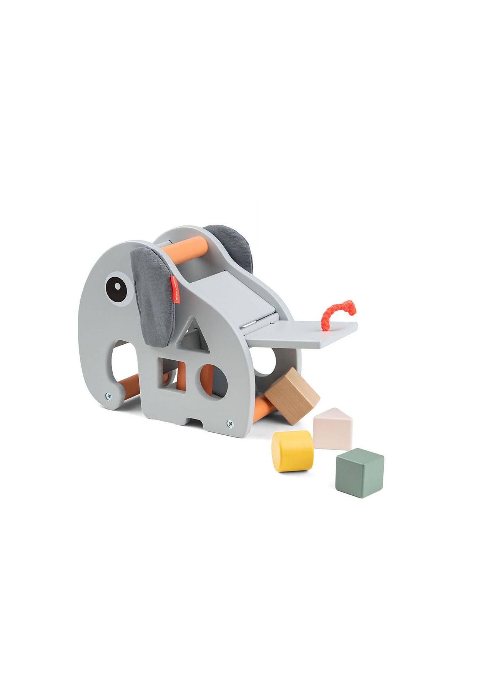 WOODEN ACTIVITY TOY SORTING BOX ELPHEE GREY