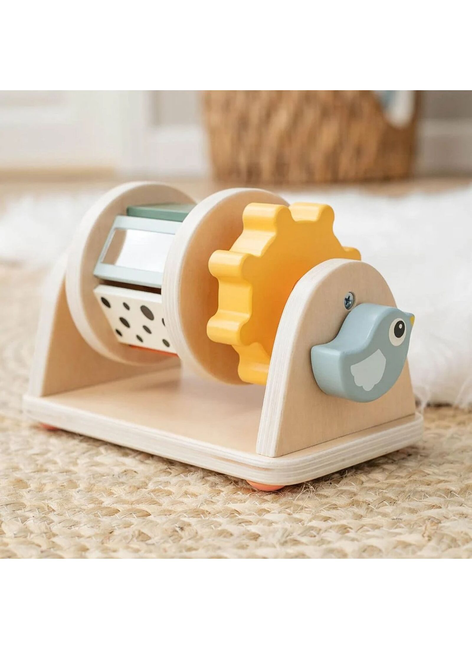 WOODEN ACTIVITY TOY SPINNER BIRDEE
