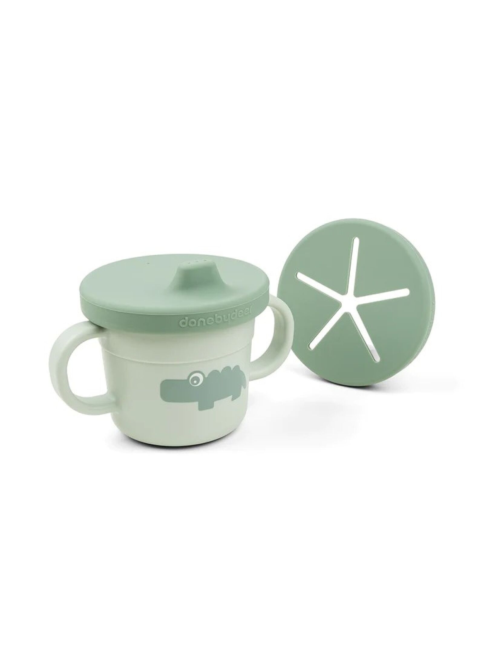 SPOUT/SNACK CUP CROCO GREEN