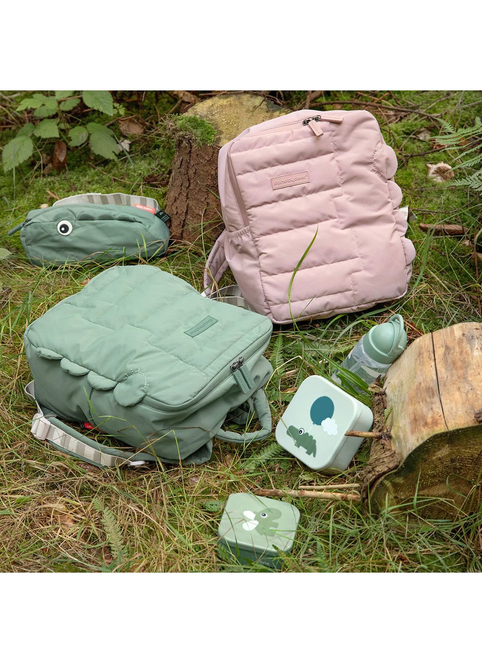 LUNCH BOX (3PCS) HAPPY CLOUDS GREEN