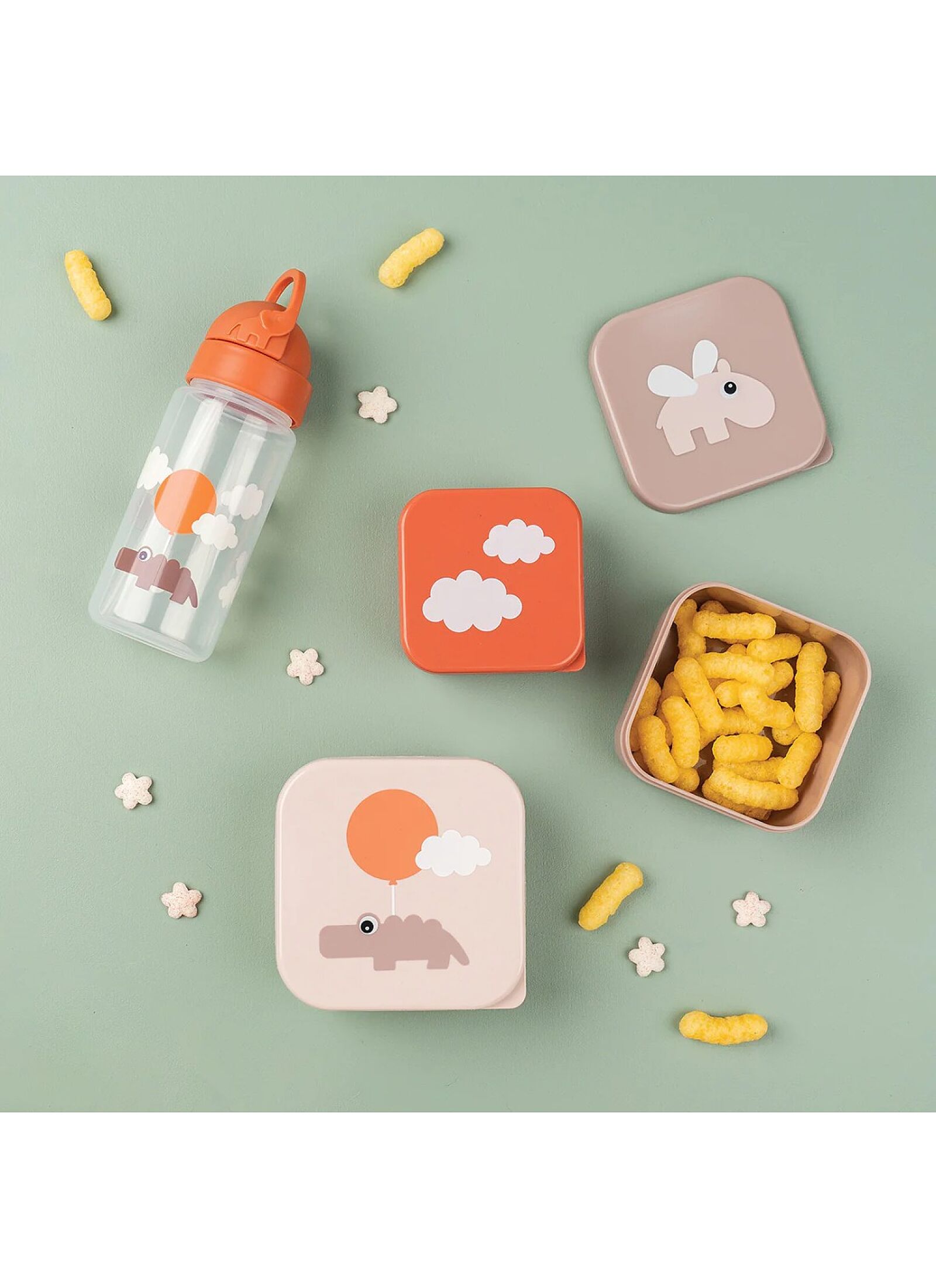 LUNCH BOX (3PCS) HAPPY CLOUDS POWDER