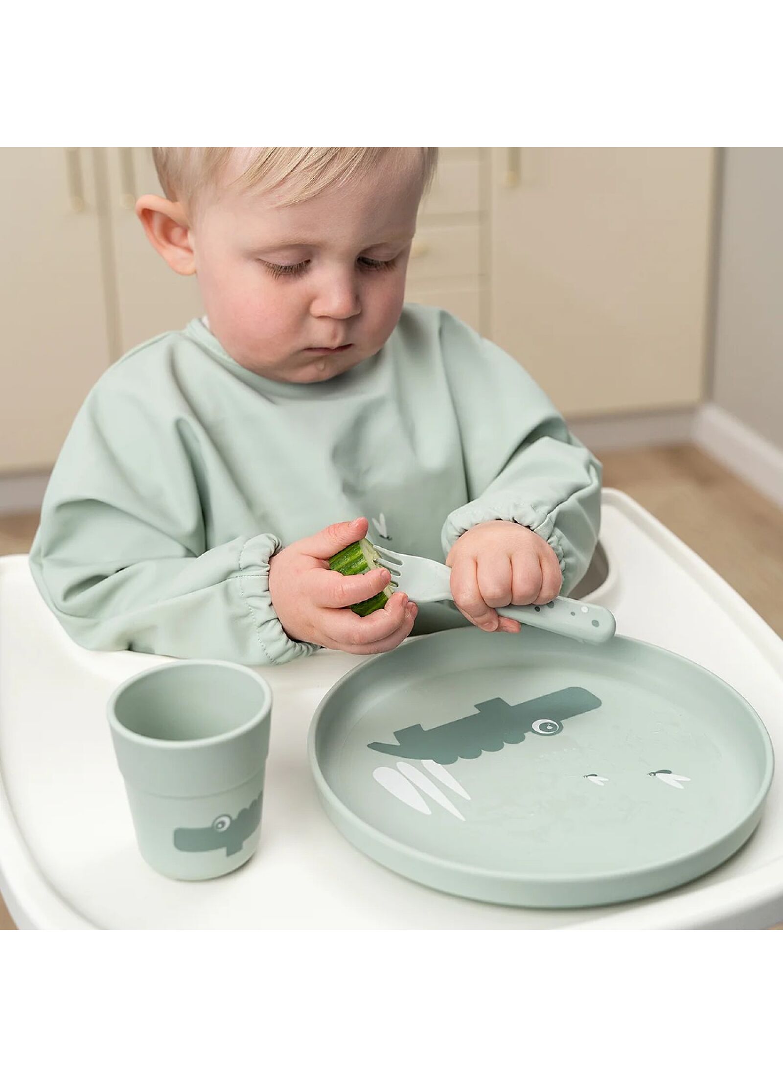 PLATE FOODIE CROCO GREEN