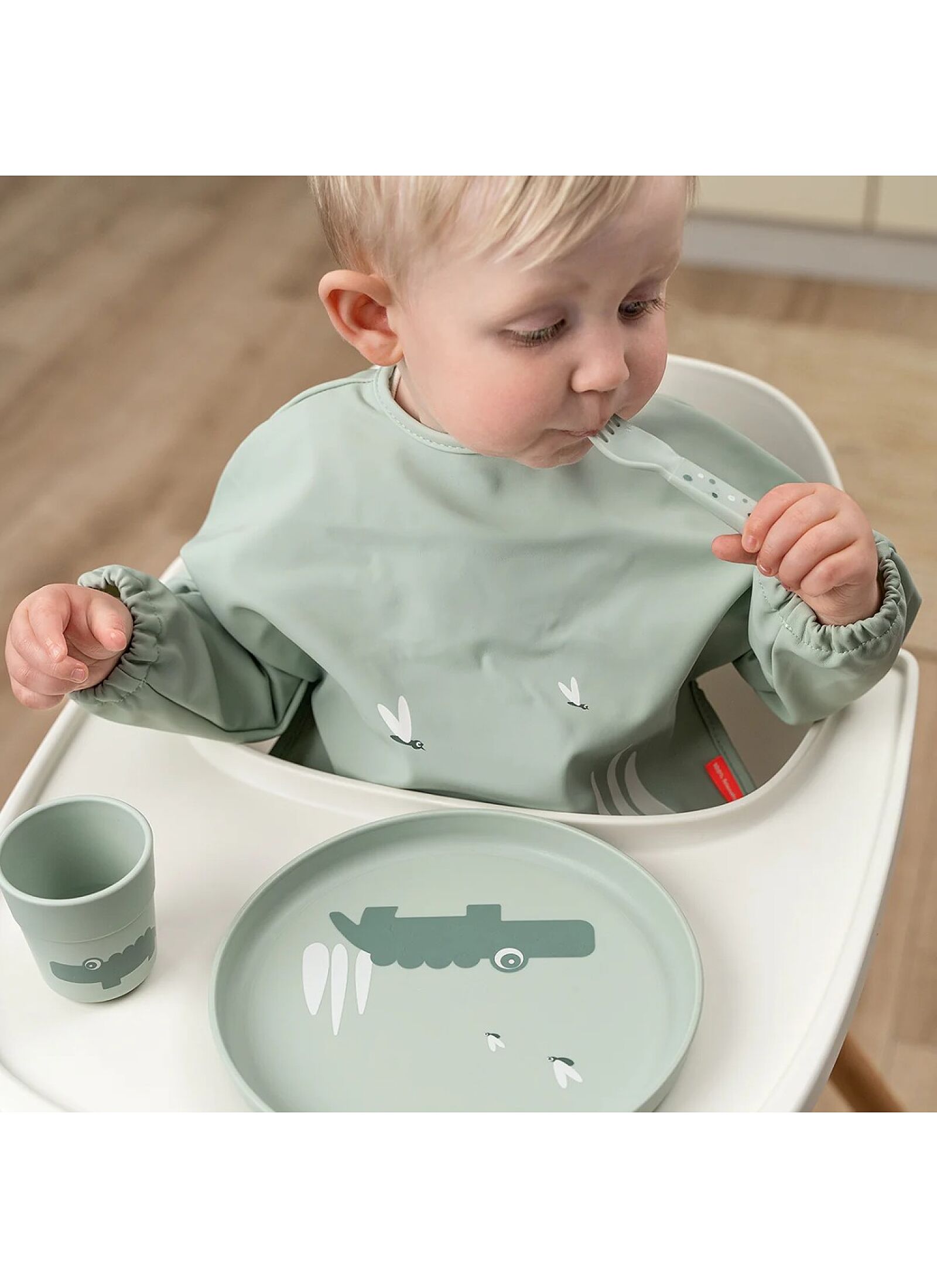 PLATE FOODIE CROCO GREEN