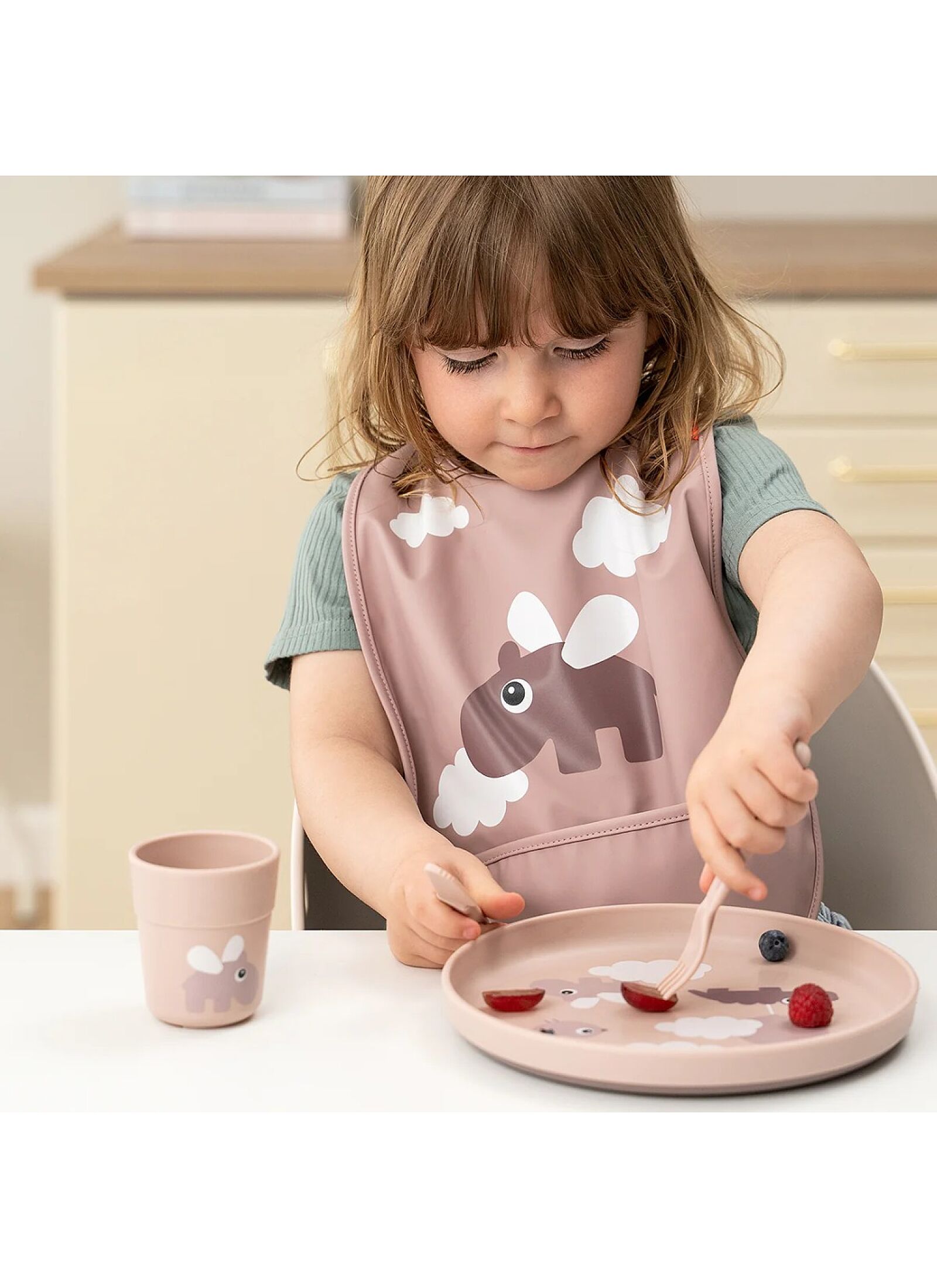 PLATE FOODIE HAPPY CLOUDS POWDER