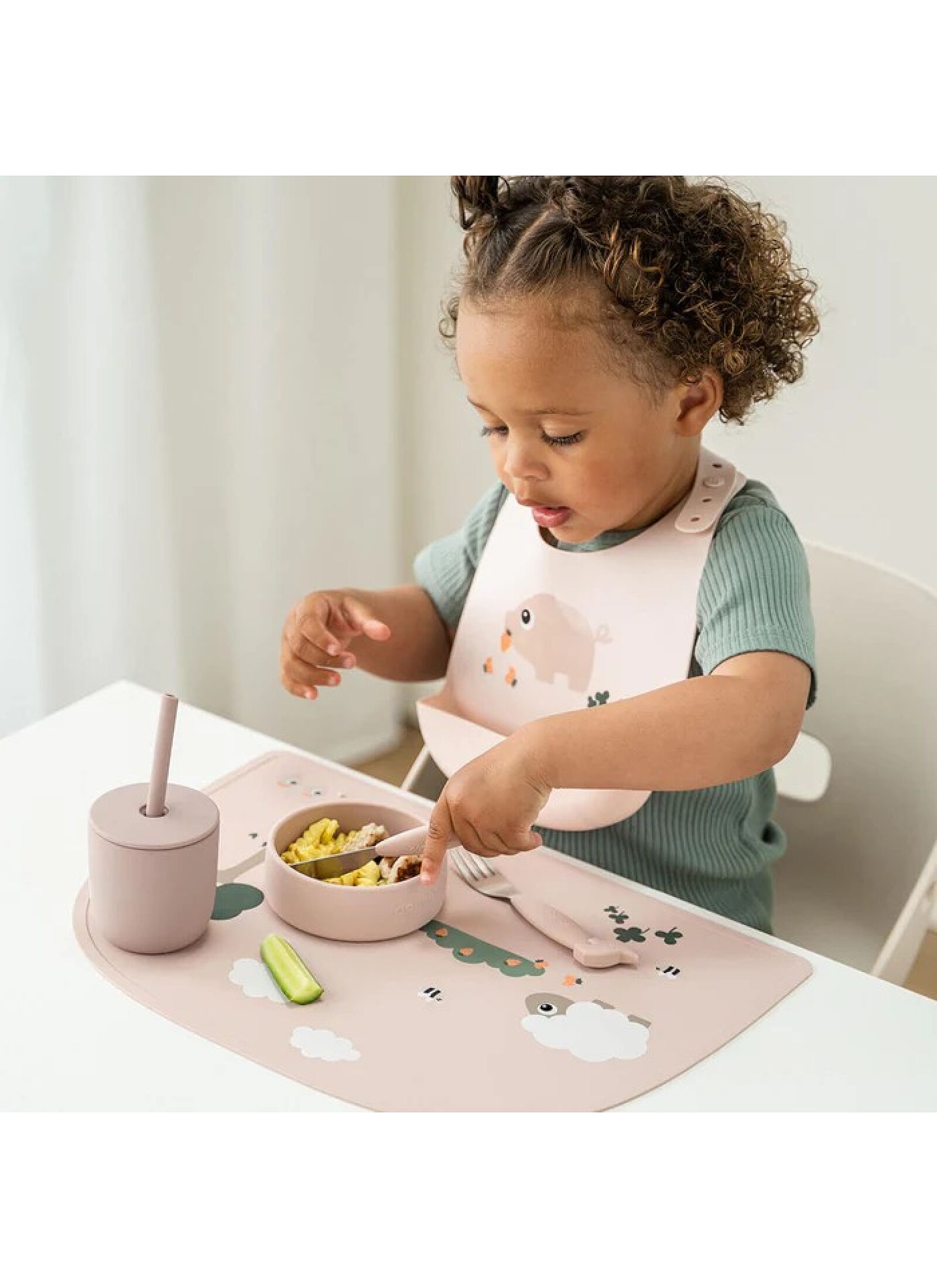 SILICONE PLACE MAT TINY FARM POWDER